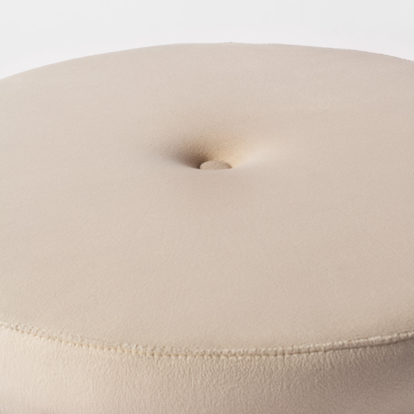 White Velvet Pouffe