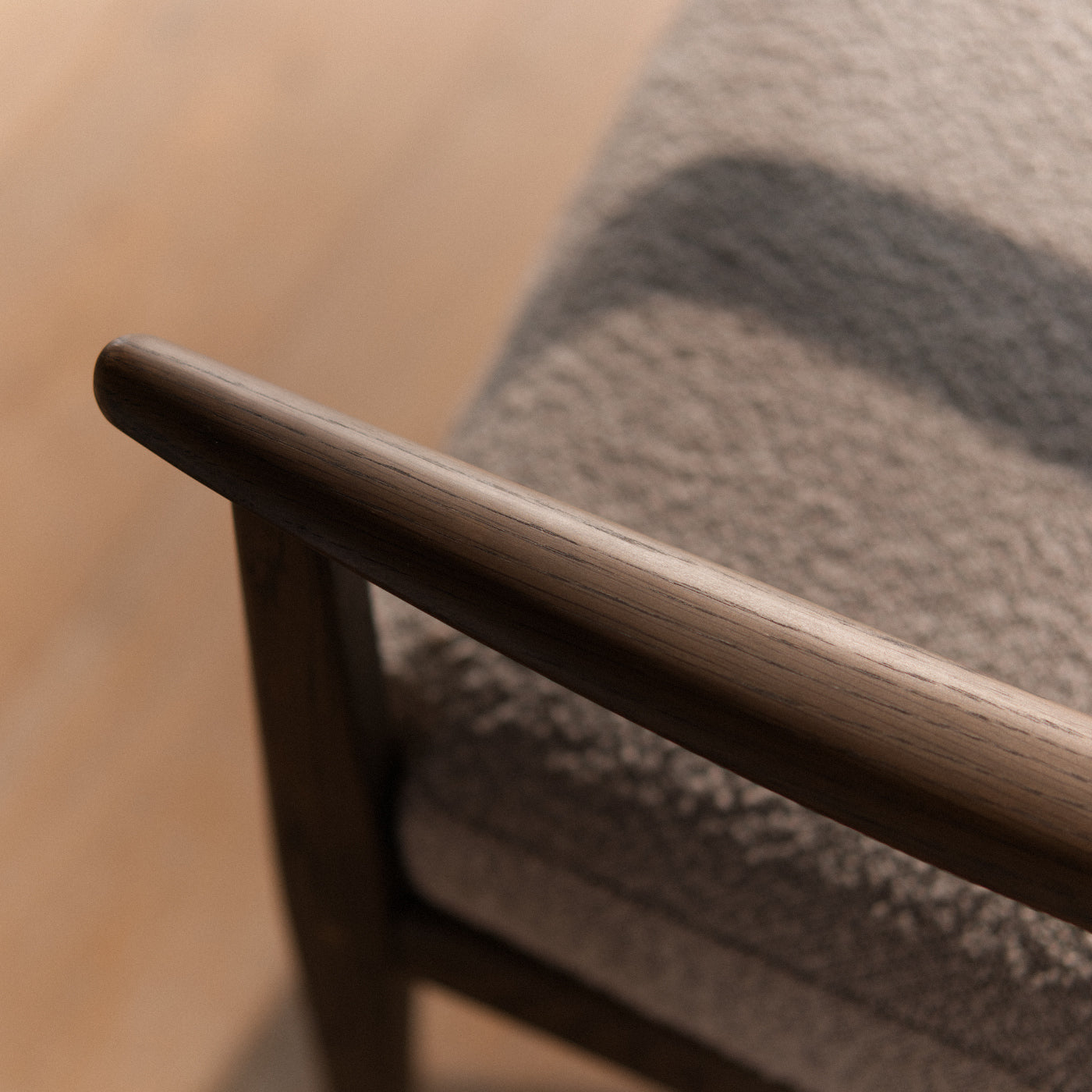 Dark wood lounge chair