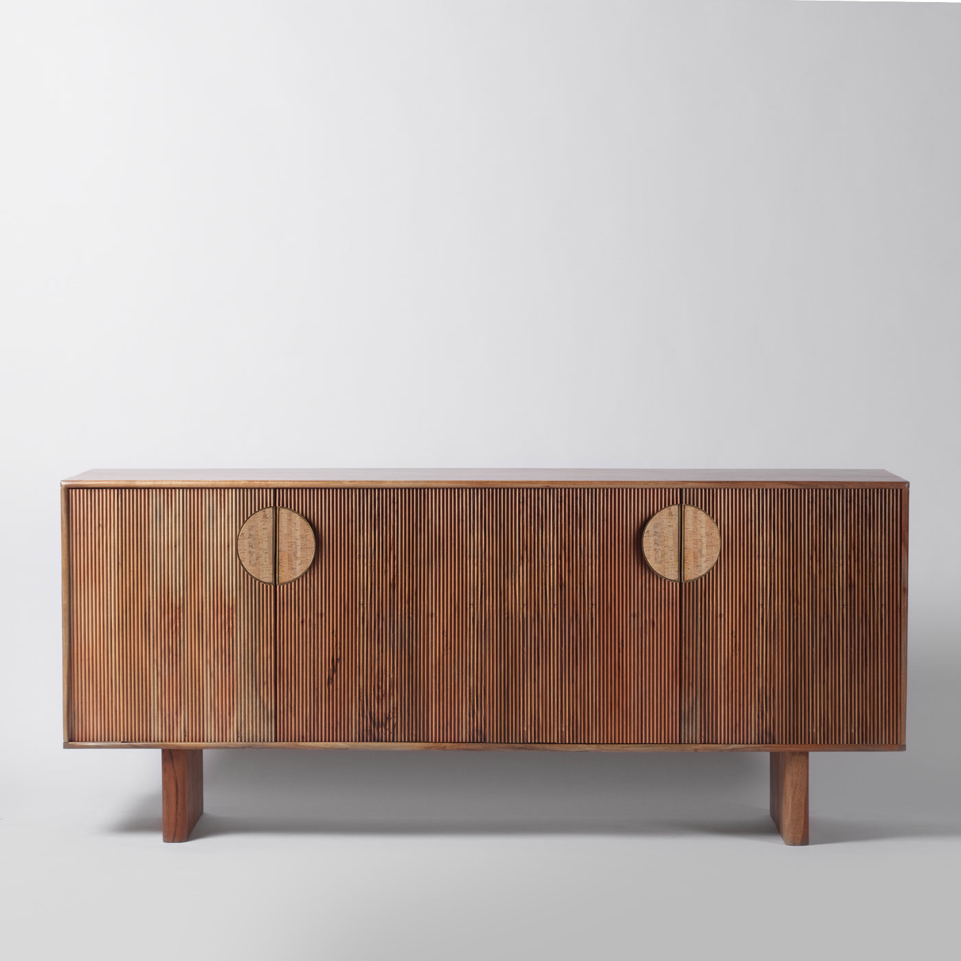 Acacia ribbed sideboard