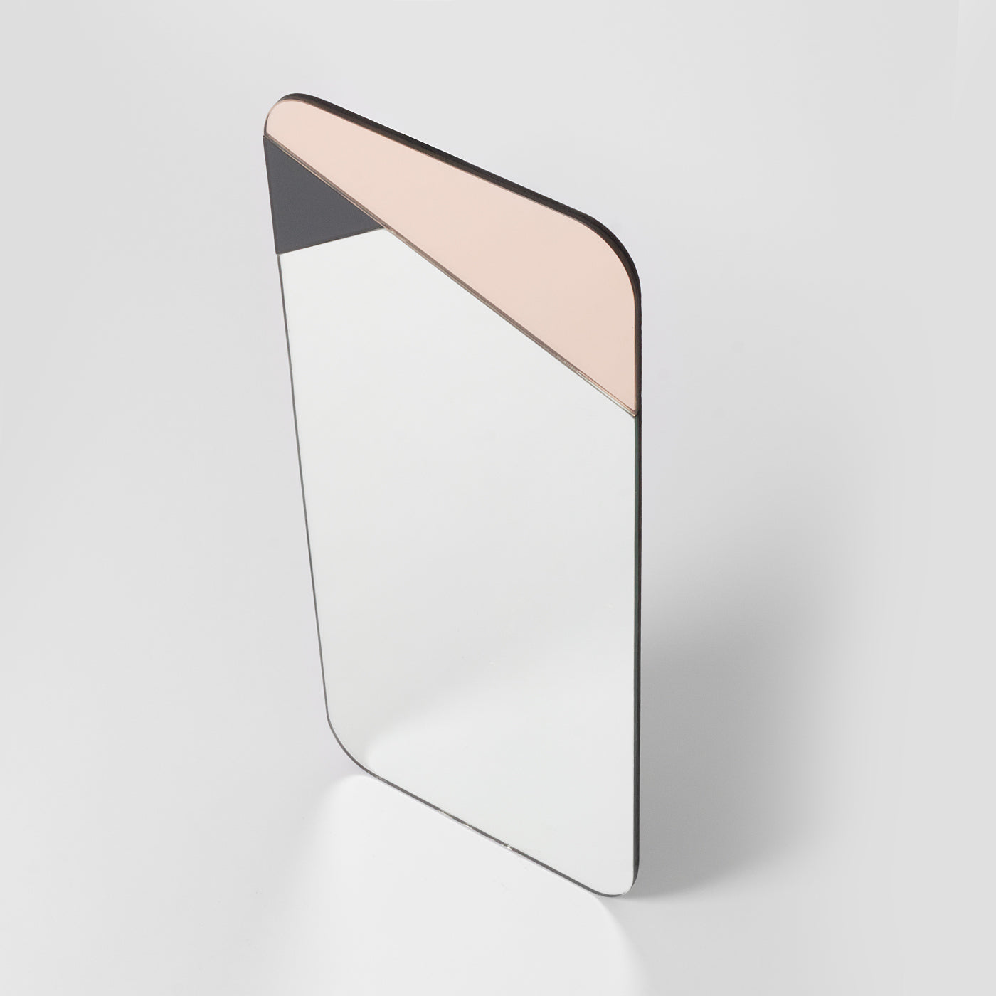 rose gold geometric mirror