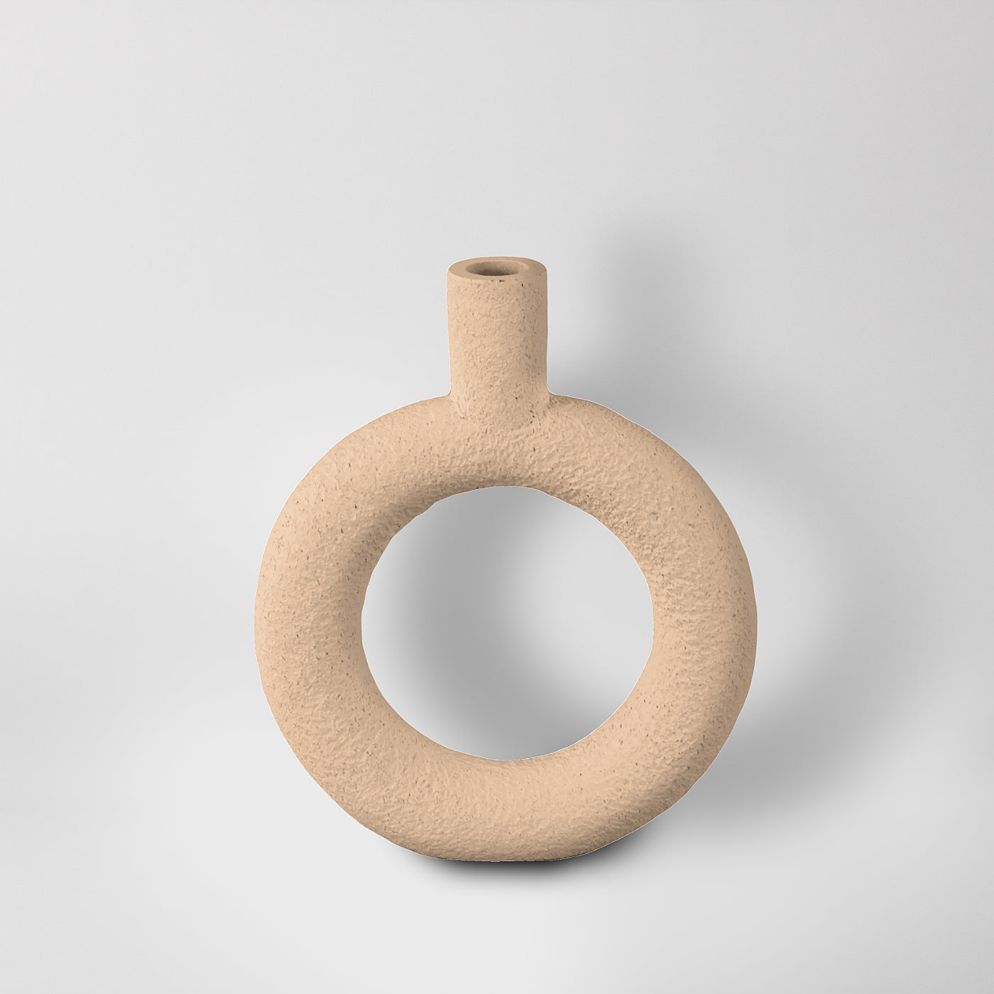 Beige Donut Candle Holder