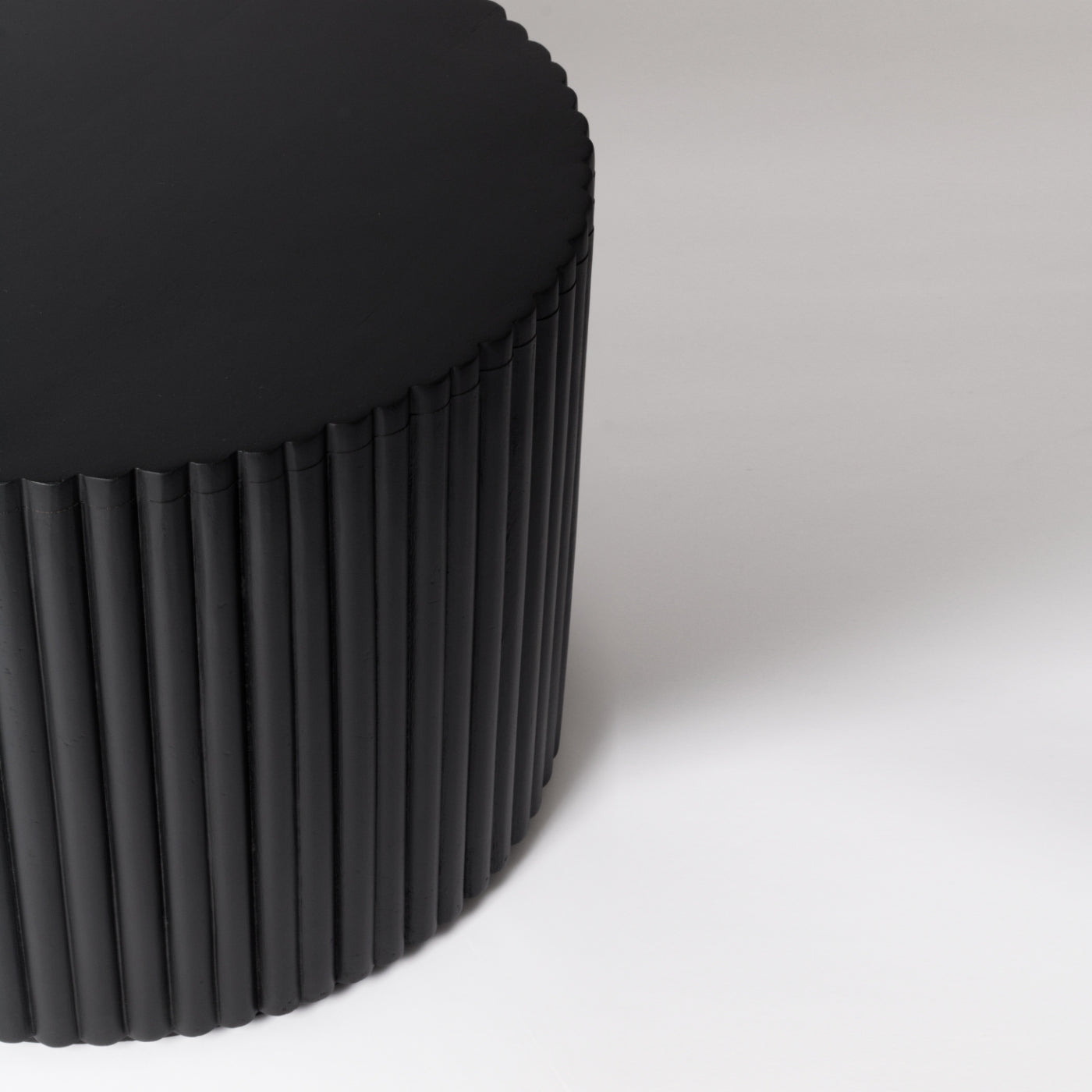 Black fluted coffee table