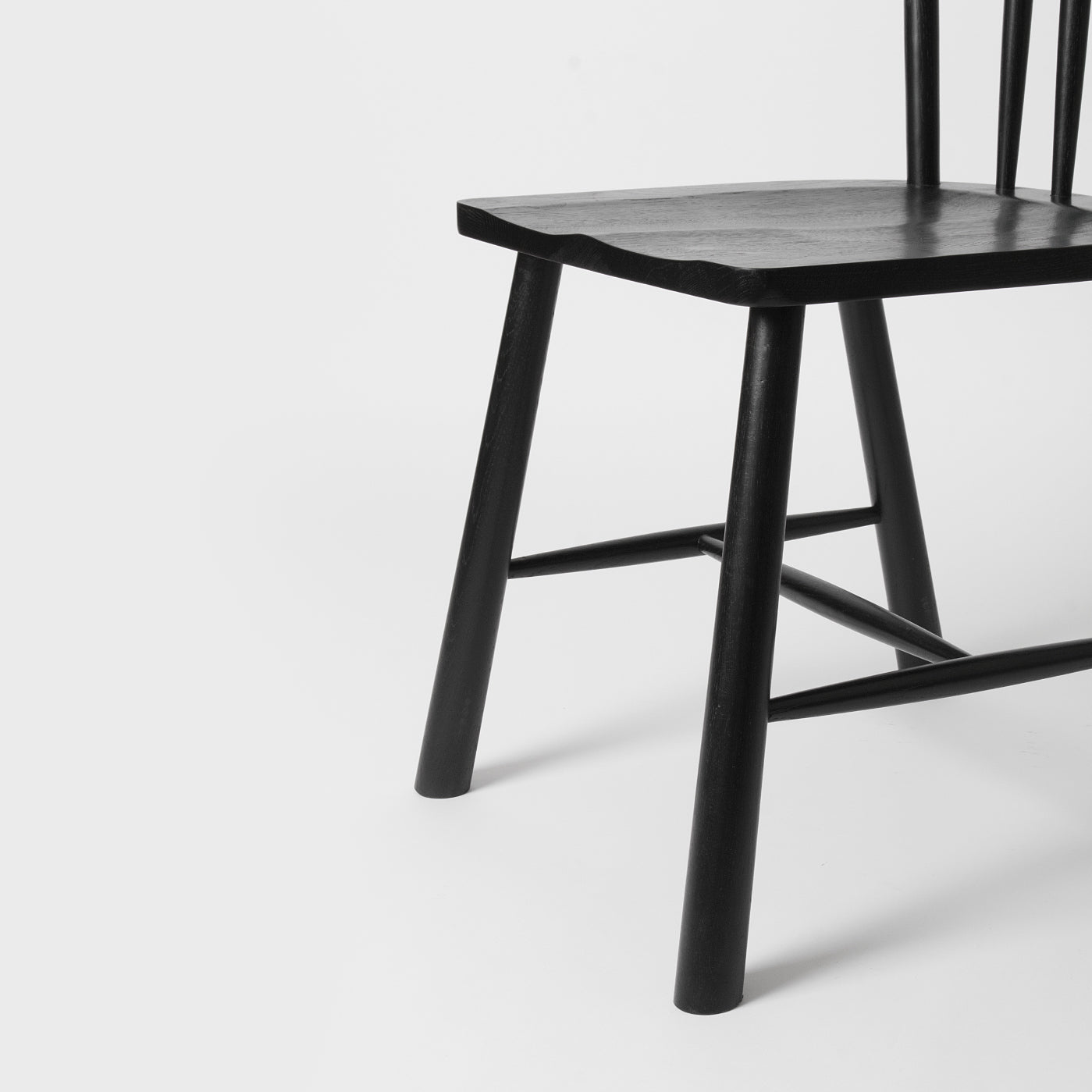 black nordic kitchen dining chair