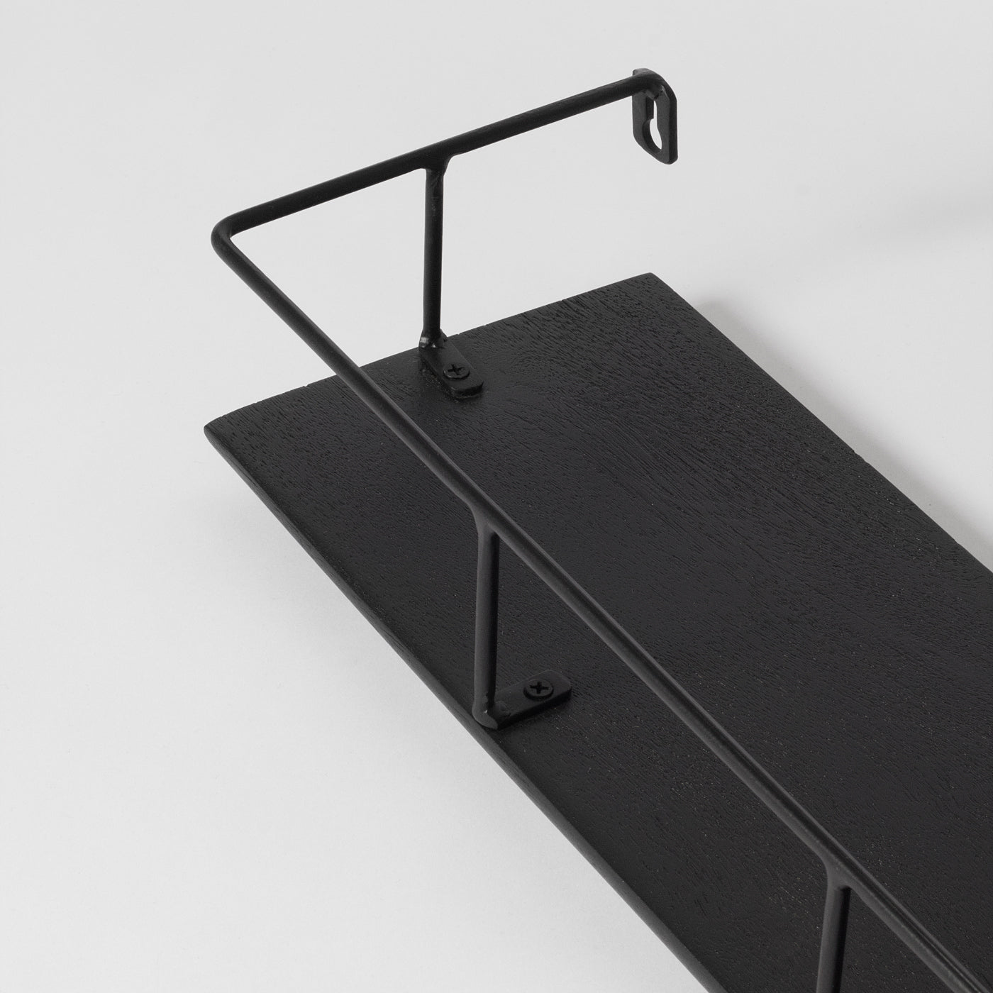 Black Wooden Shelf 75cm
