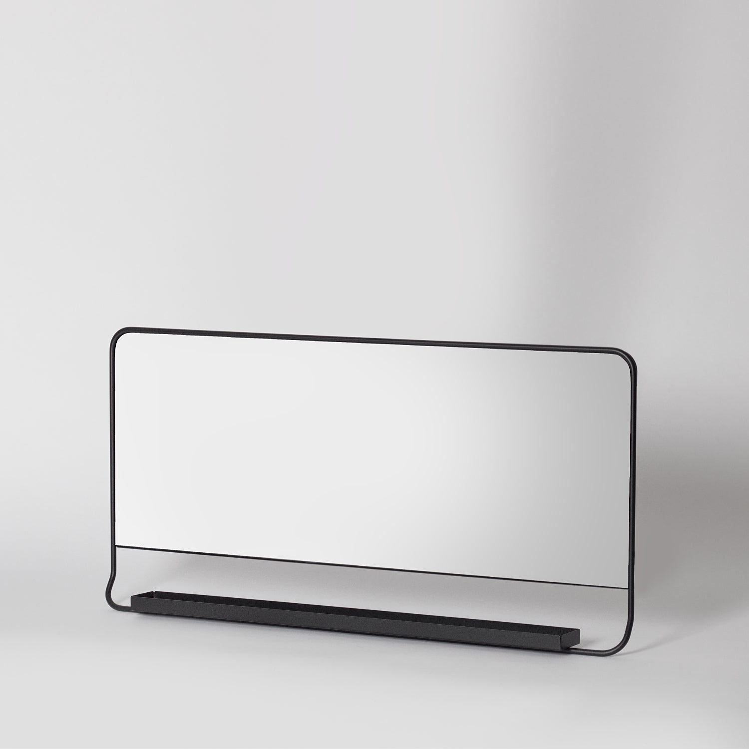 Black Hallway Mirror Shelf