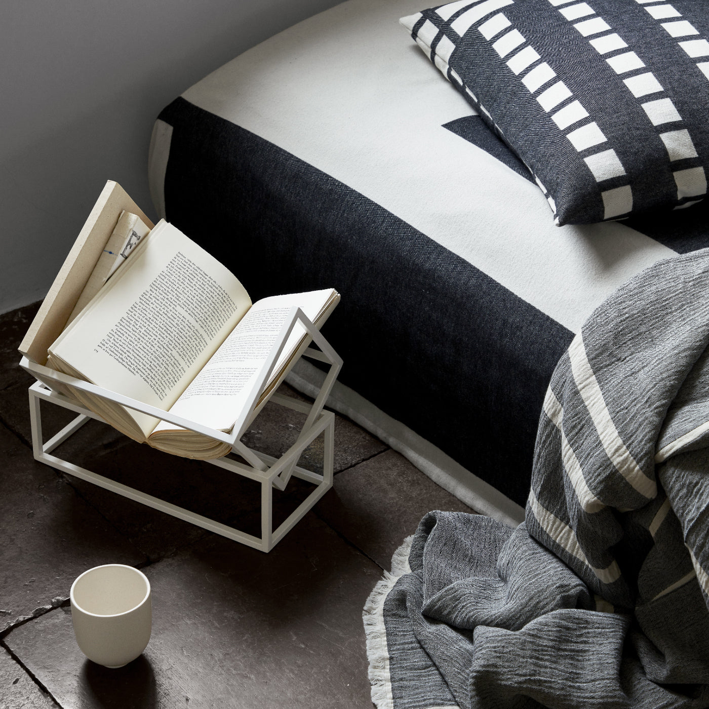 Black and White Bedspread
