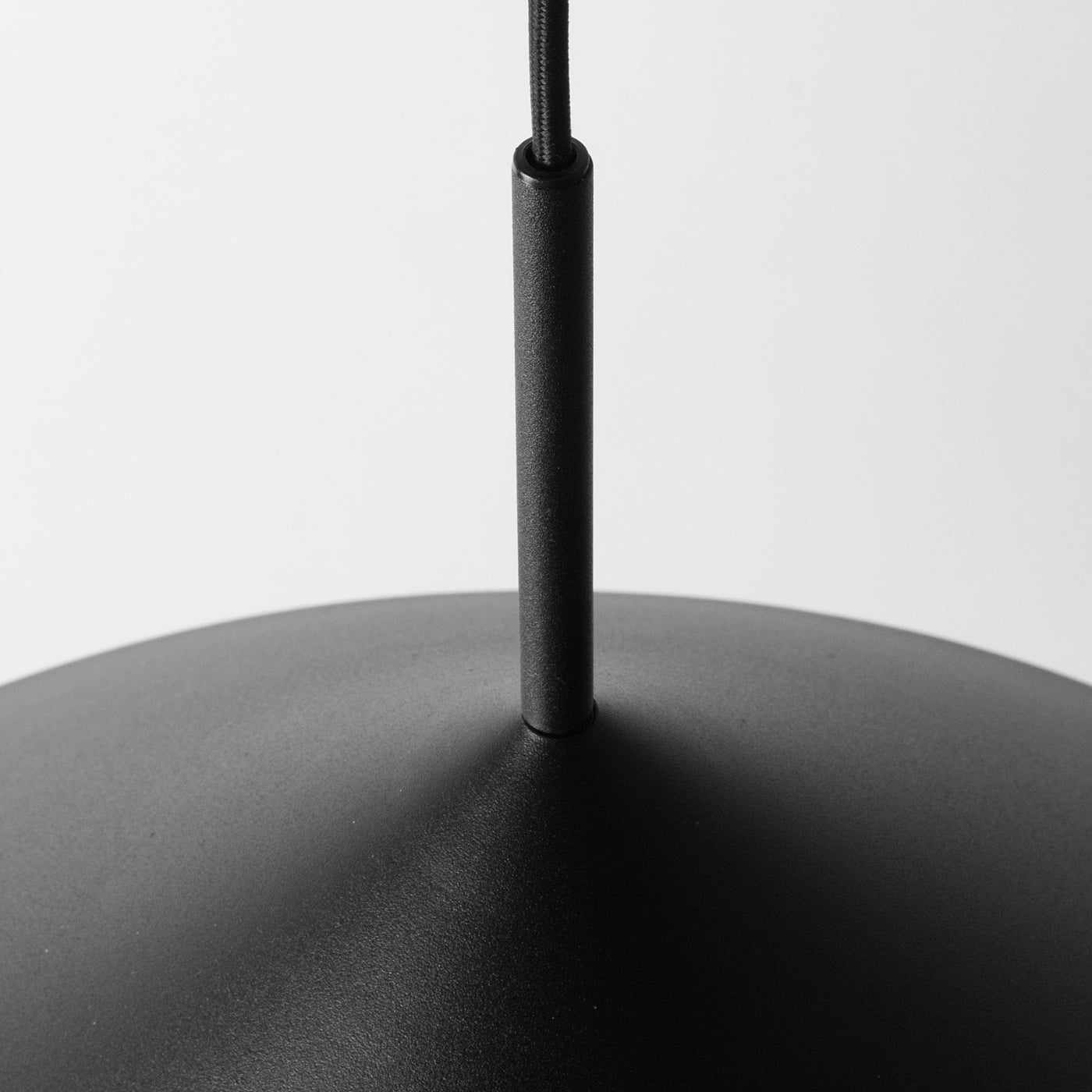 Black conical pendant light