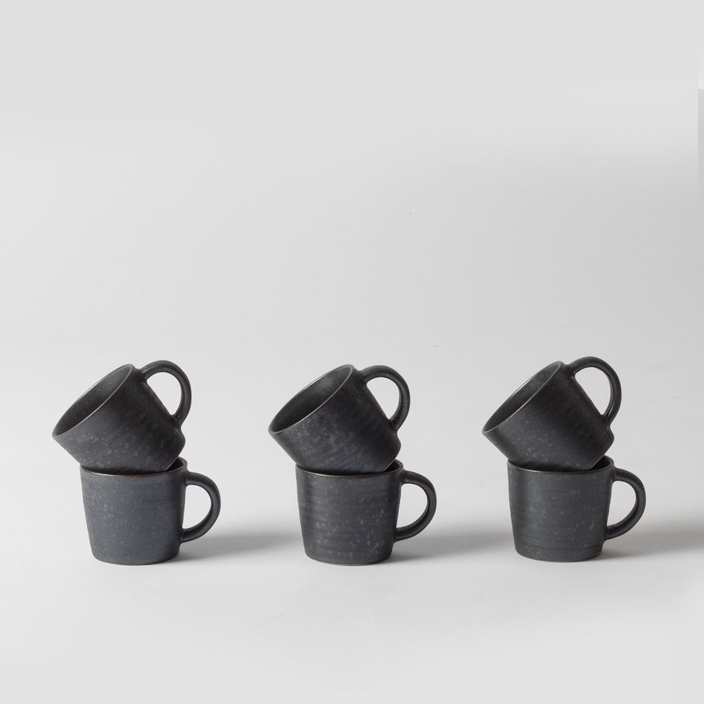 Black Mini Espresso Mugs W/ Handle - 8 Ct.