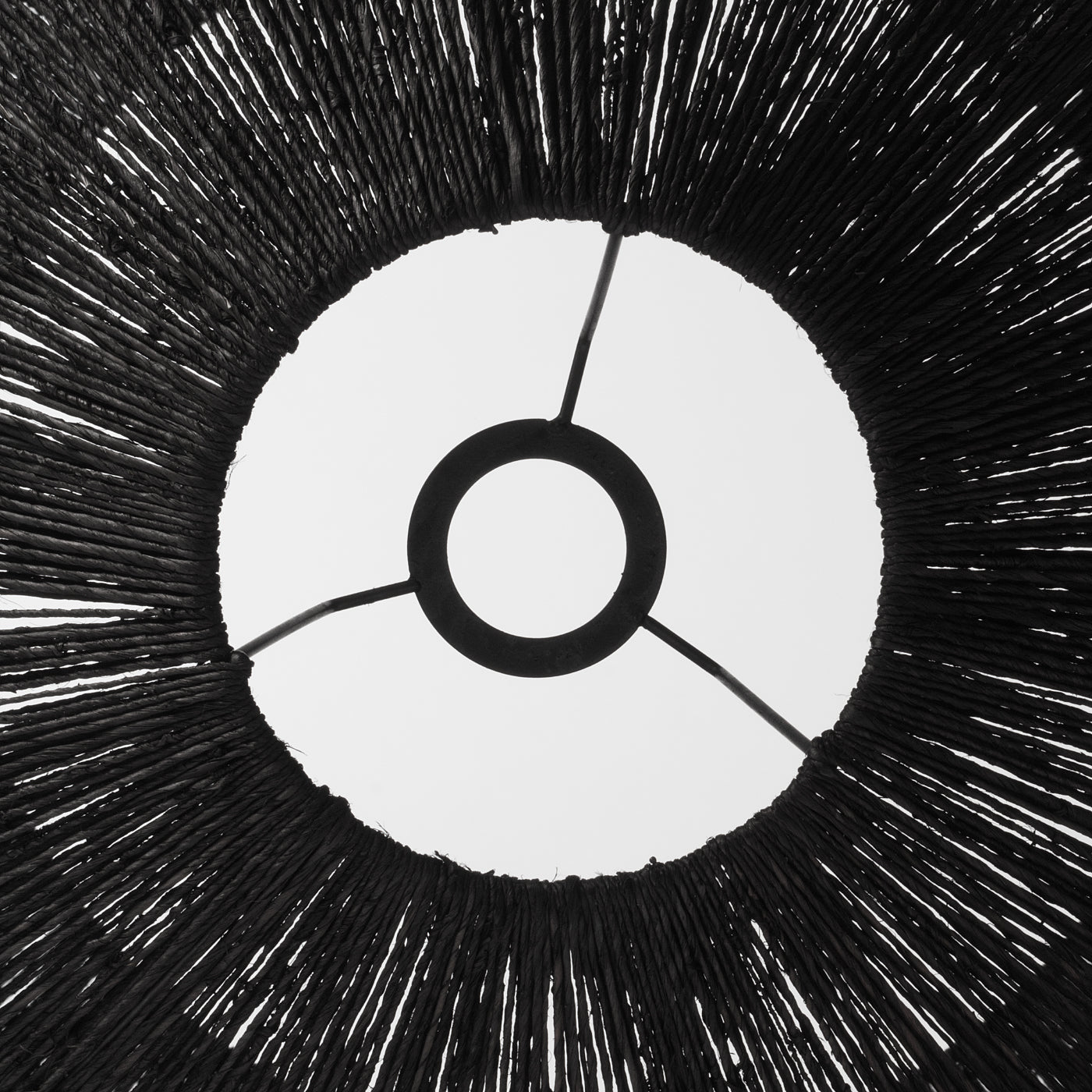 Black jute lamp shade