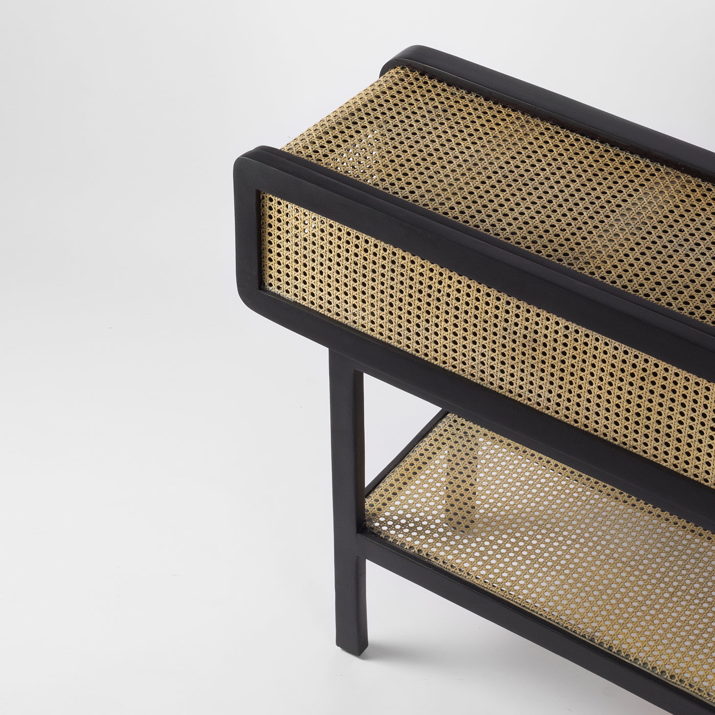 Cane console table