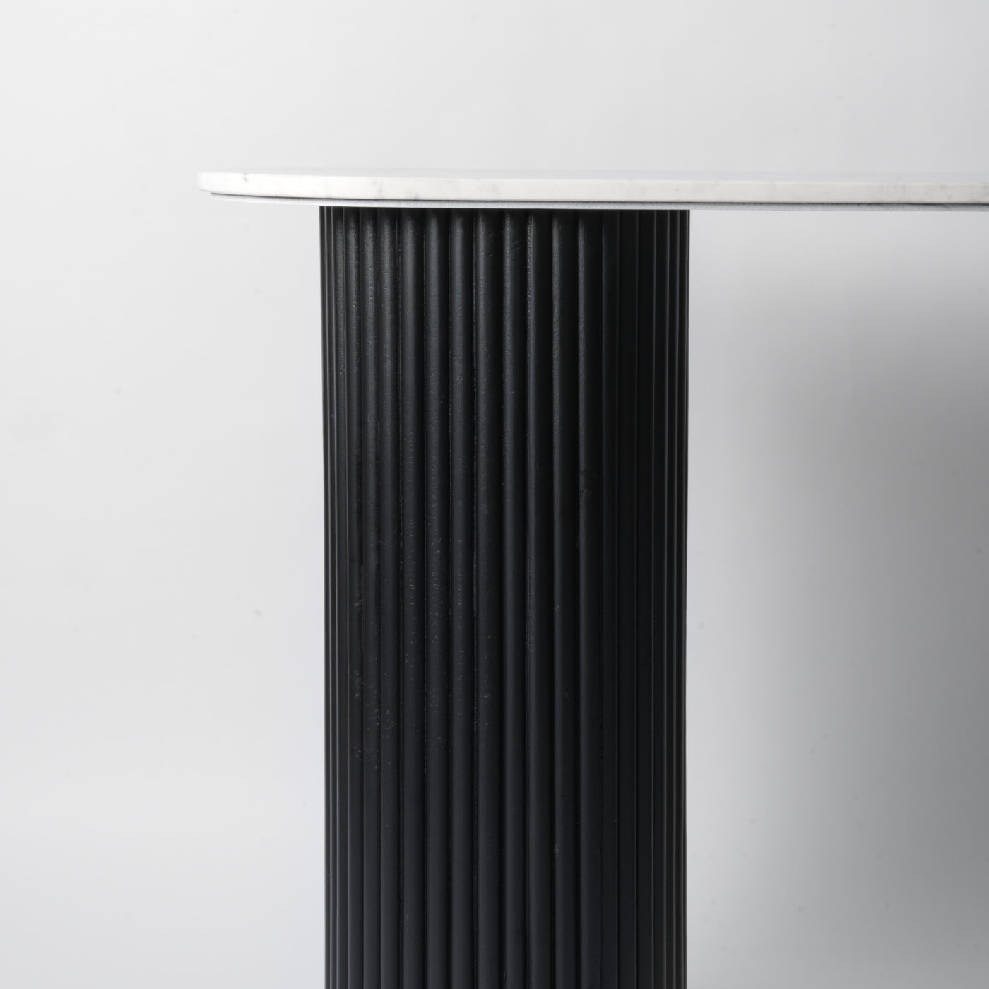 Black Ribbed Console Table