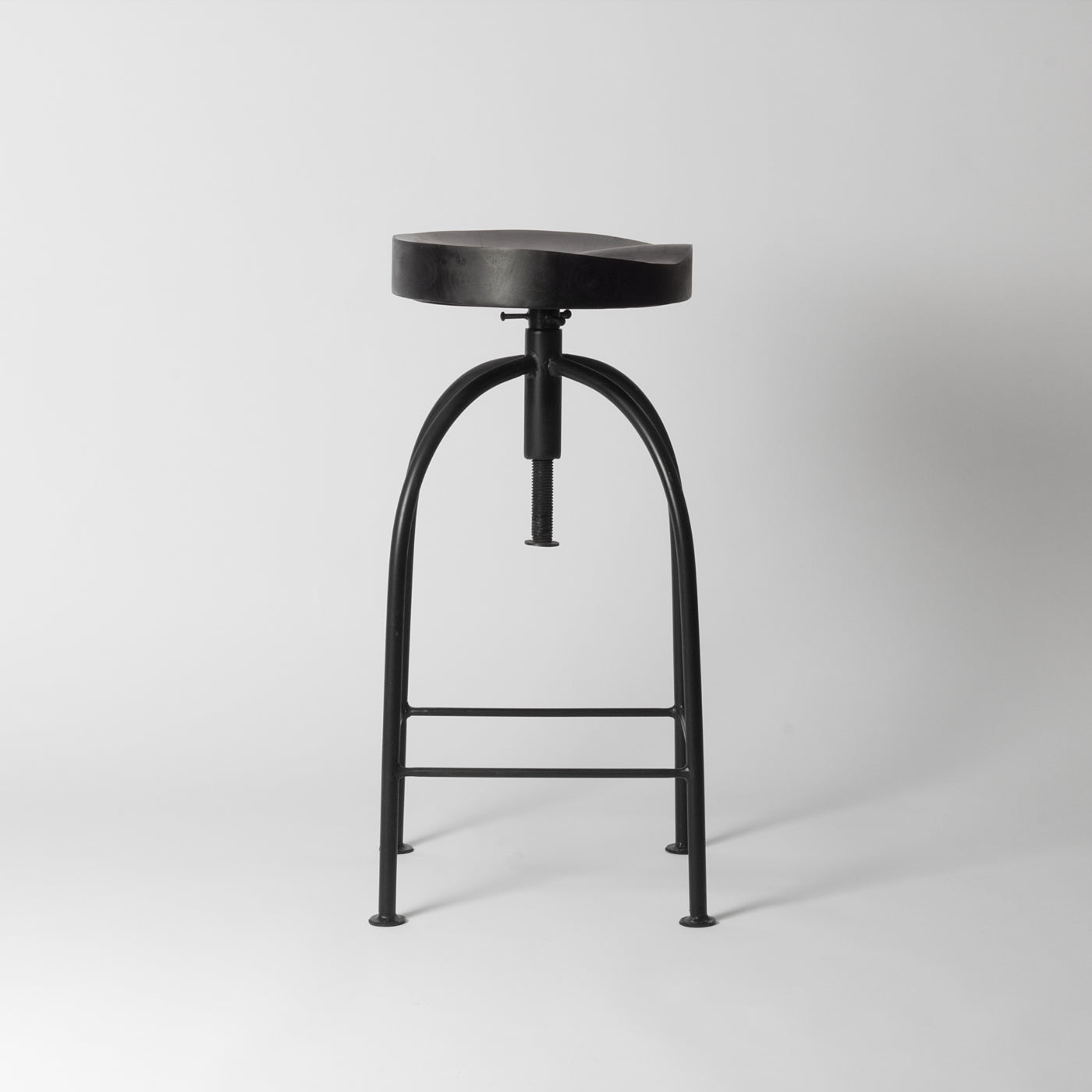 Black swivel bar stool