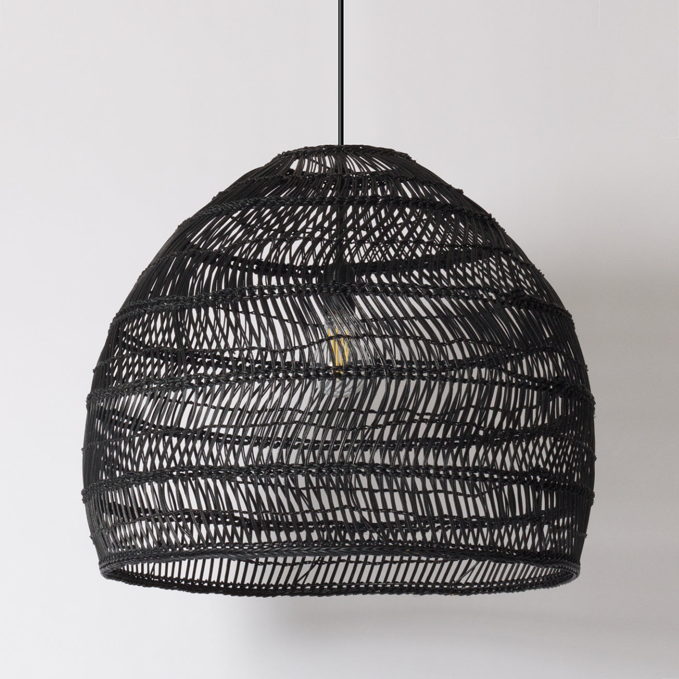 Black Wicker Ceiling Light