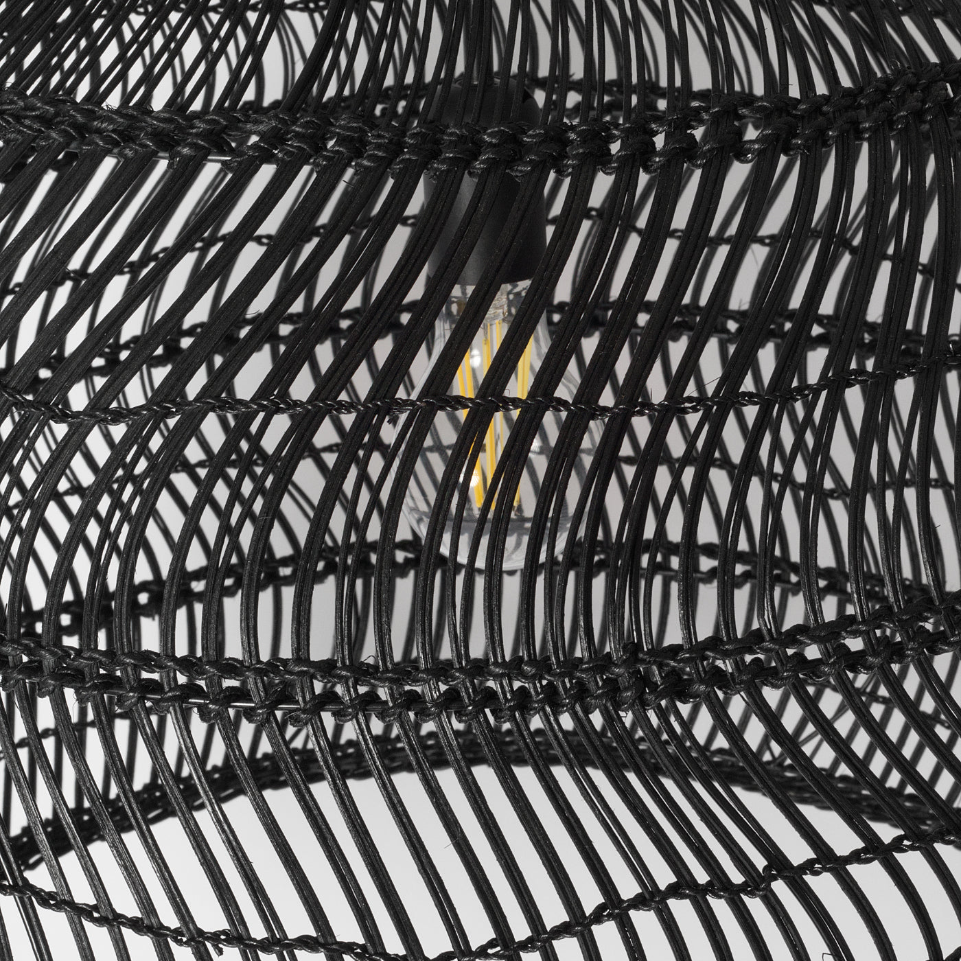 Rattan oversized pendant