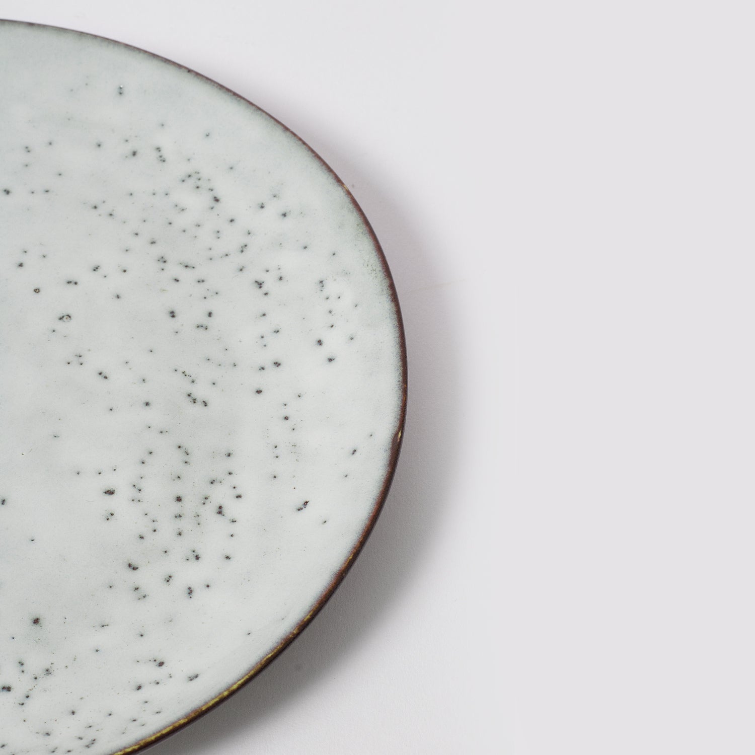 Blue speckled side plate