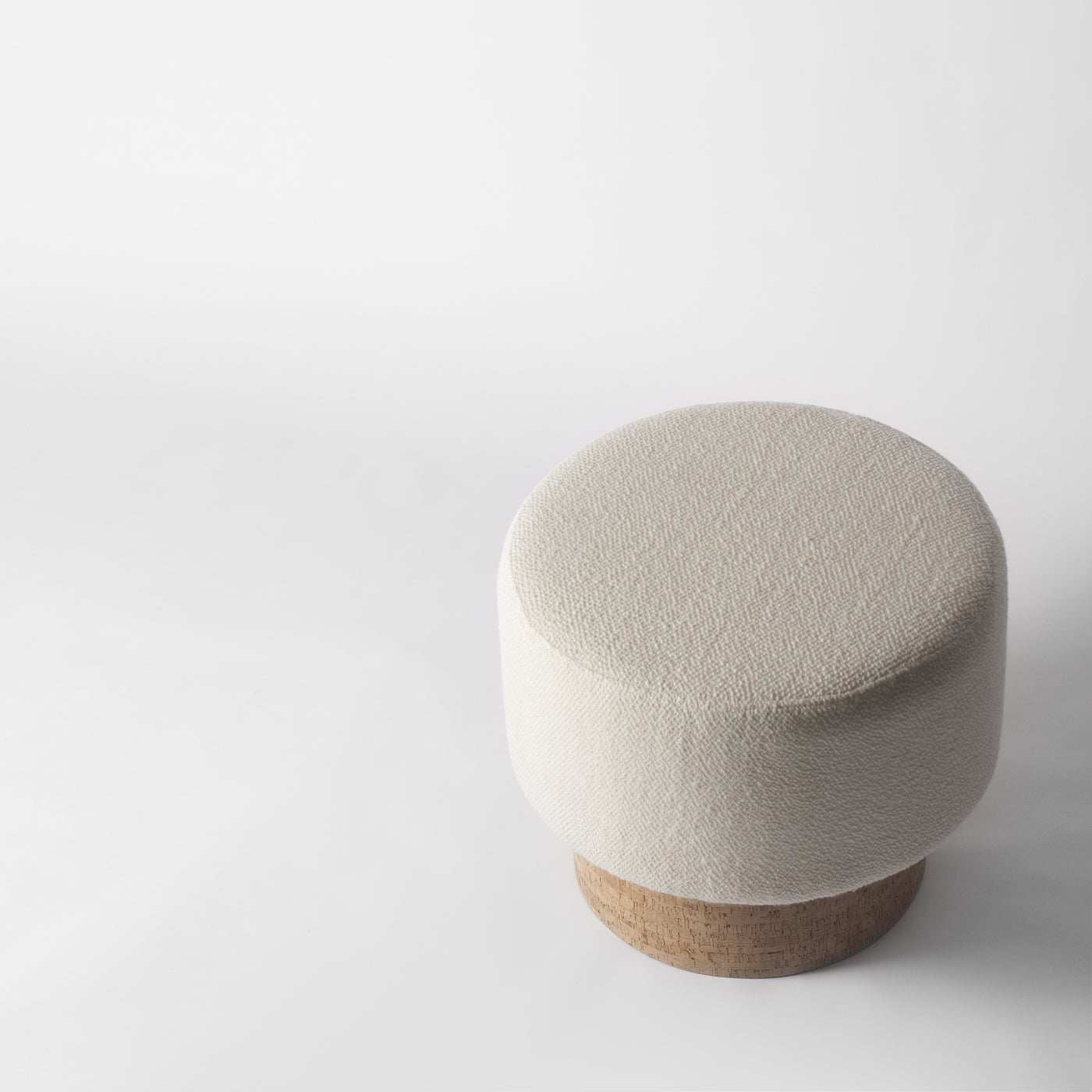 Cream pouffe