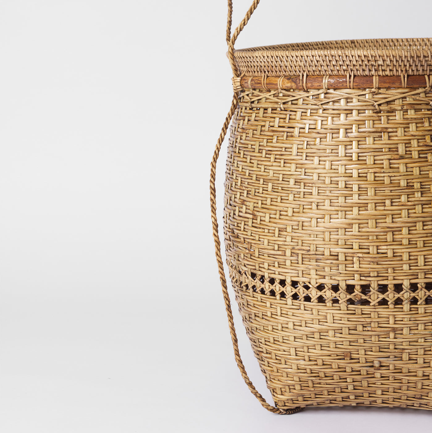 handwoven rattan basket