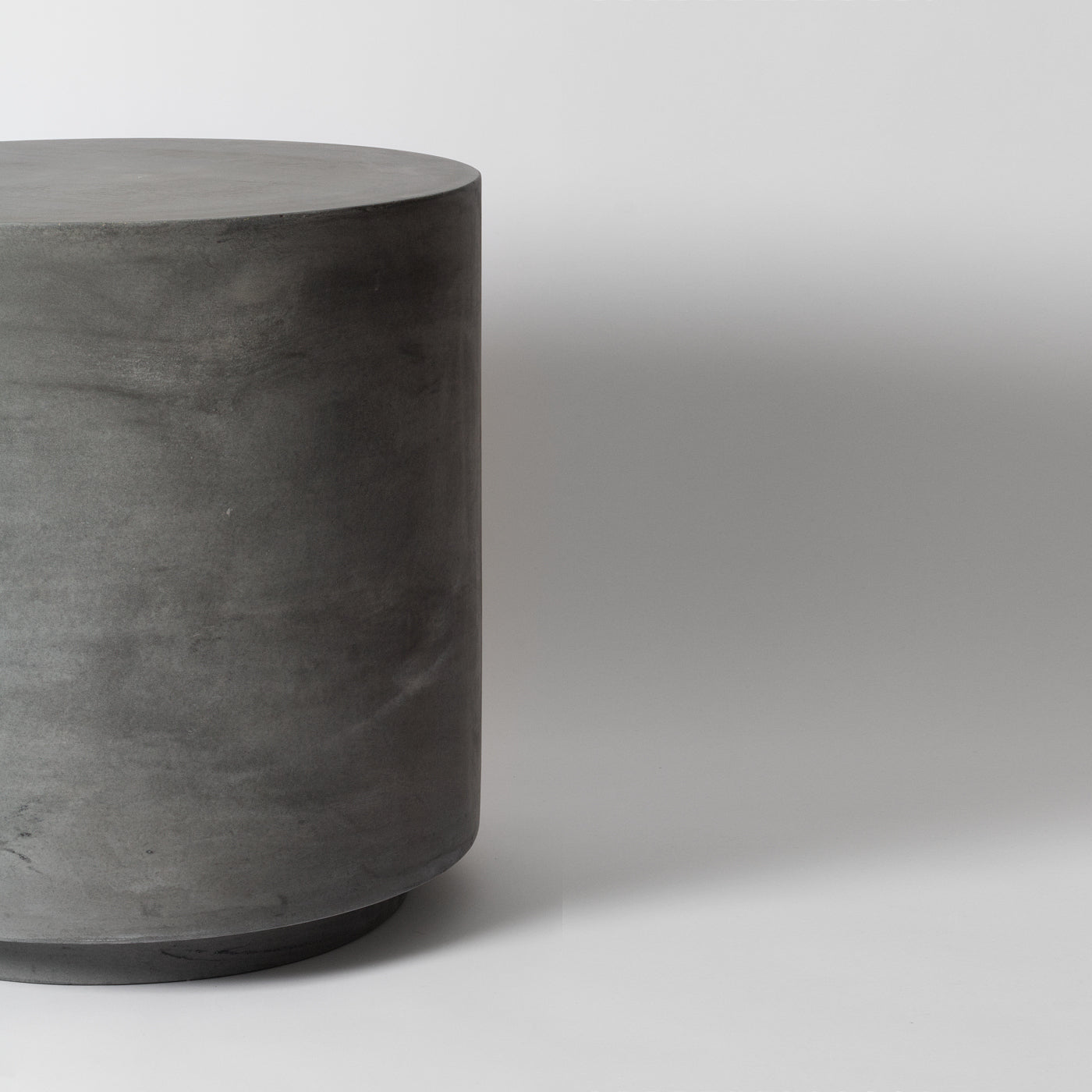 Round concrete side table