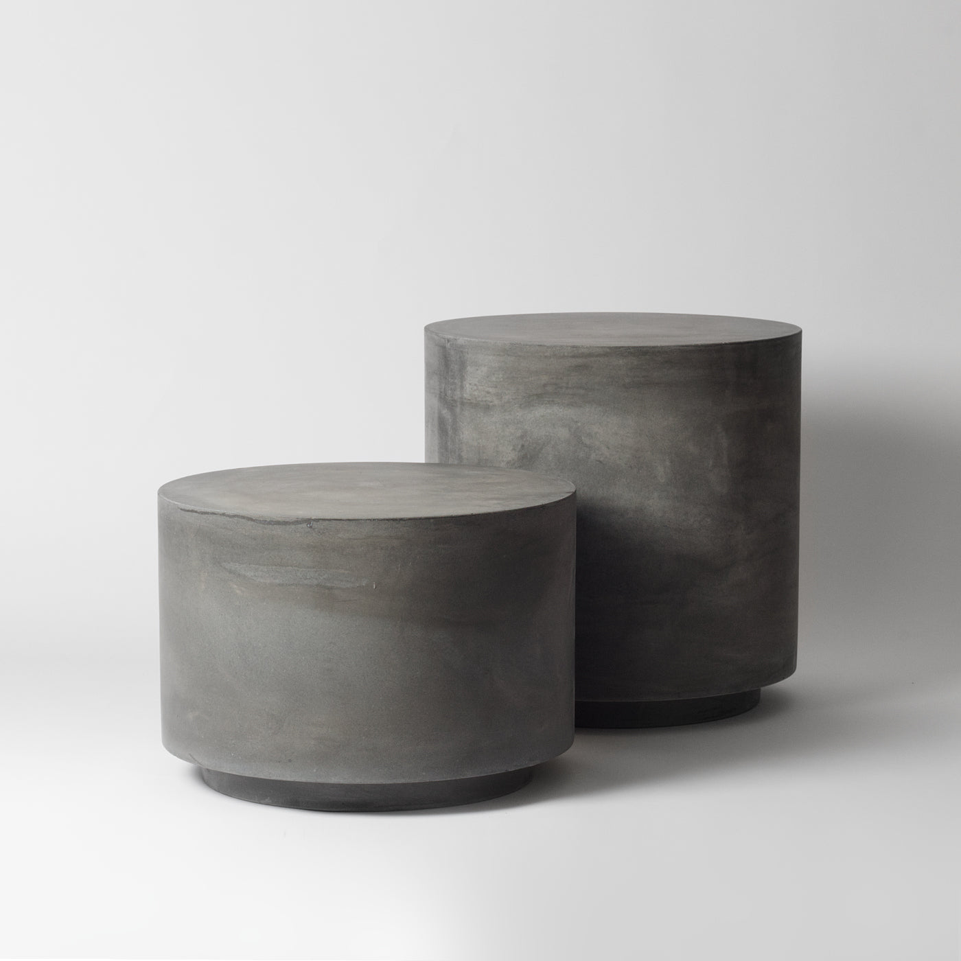 Round concrete side table