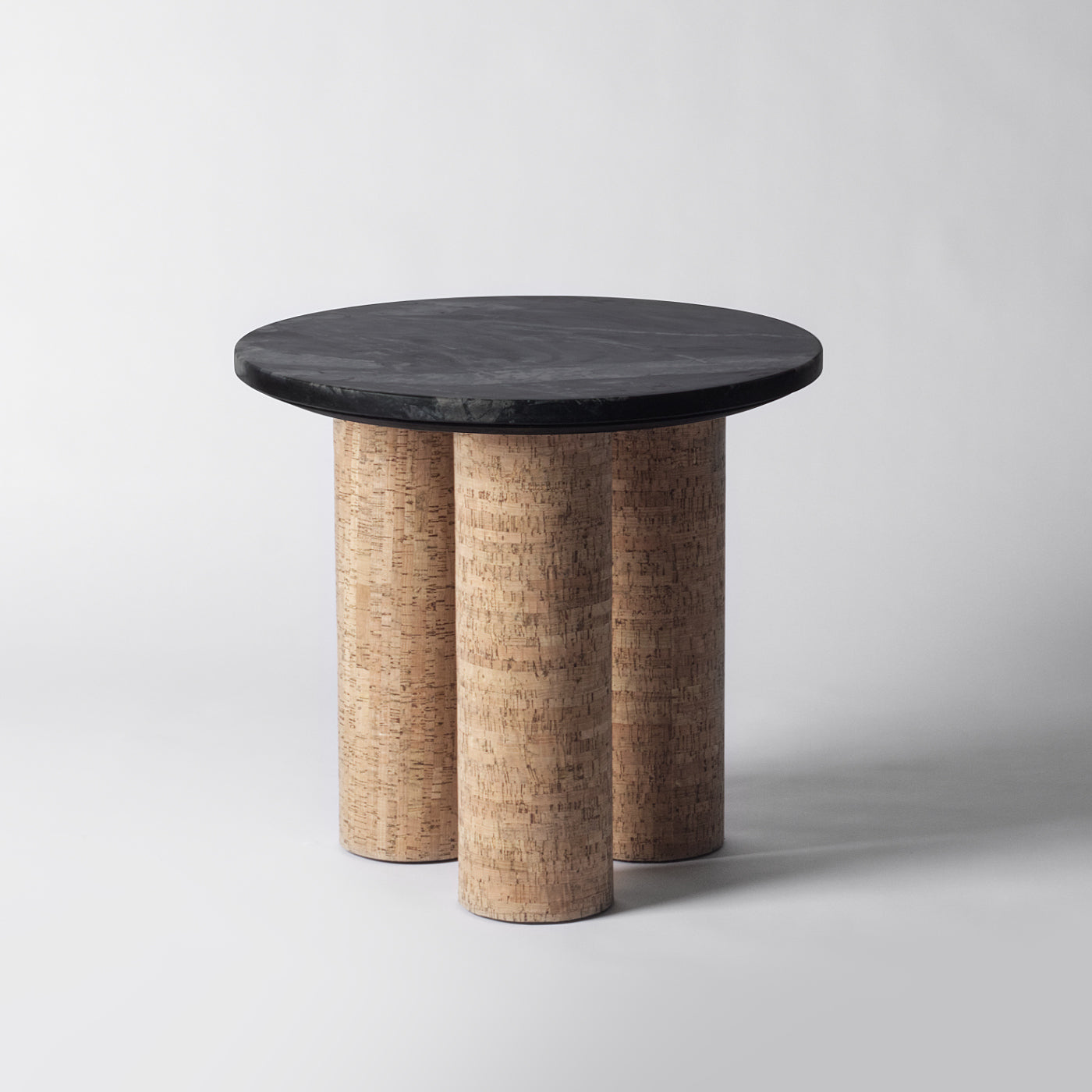 Black marble side table