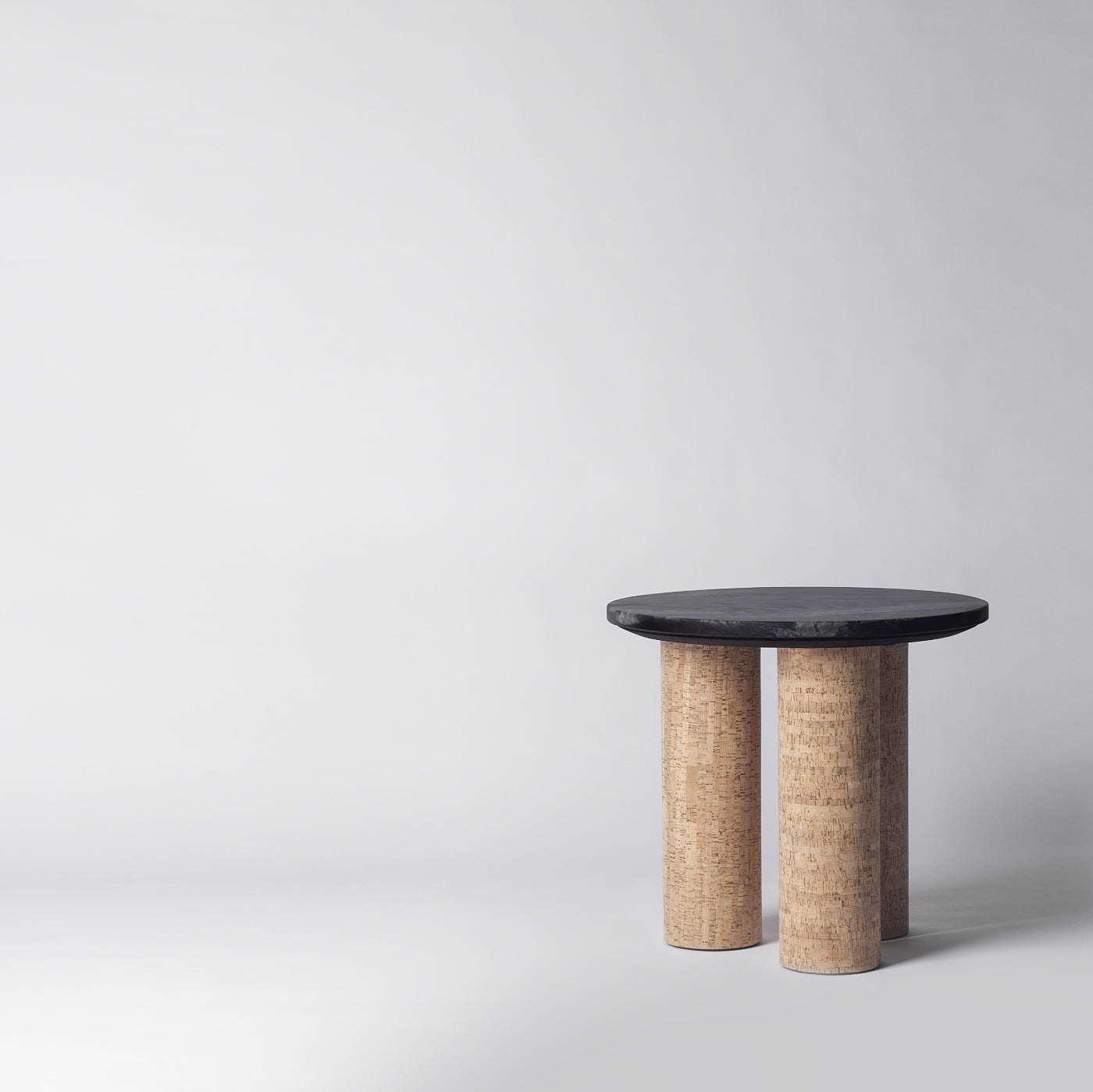 Black marble side table