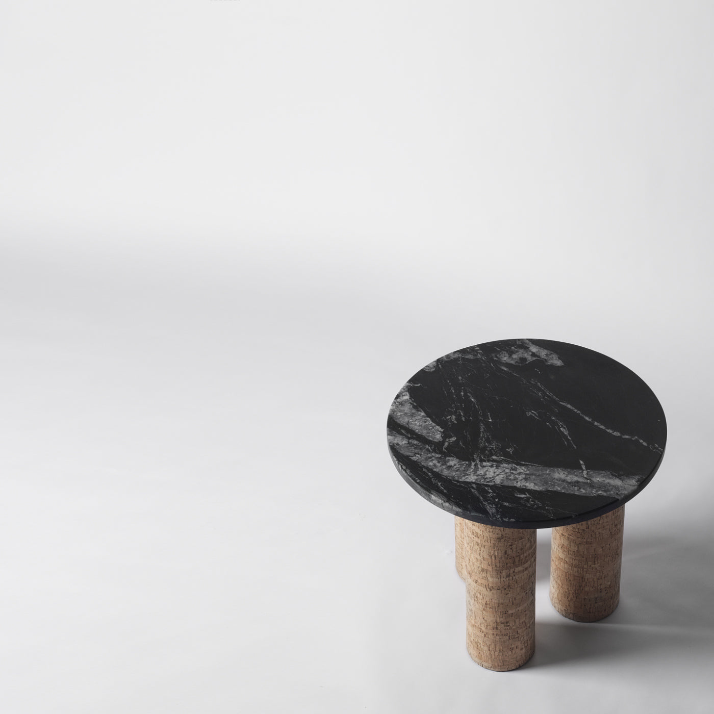 Black marble side table