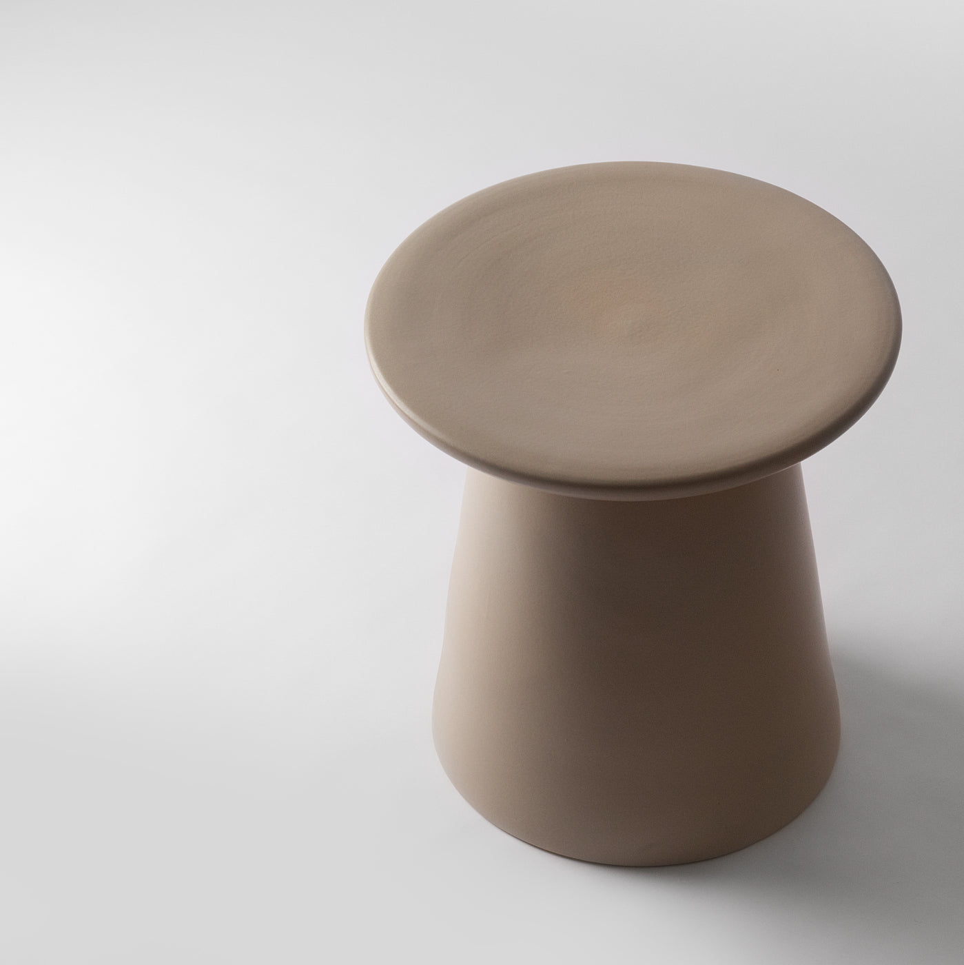 Natural clay side table