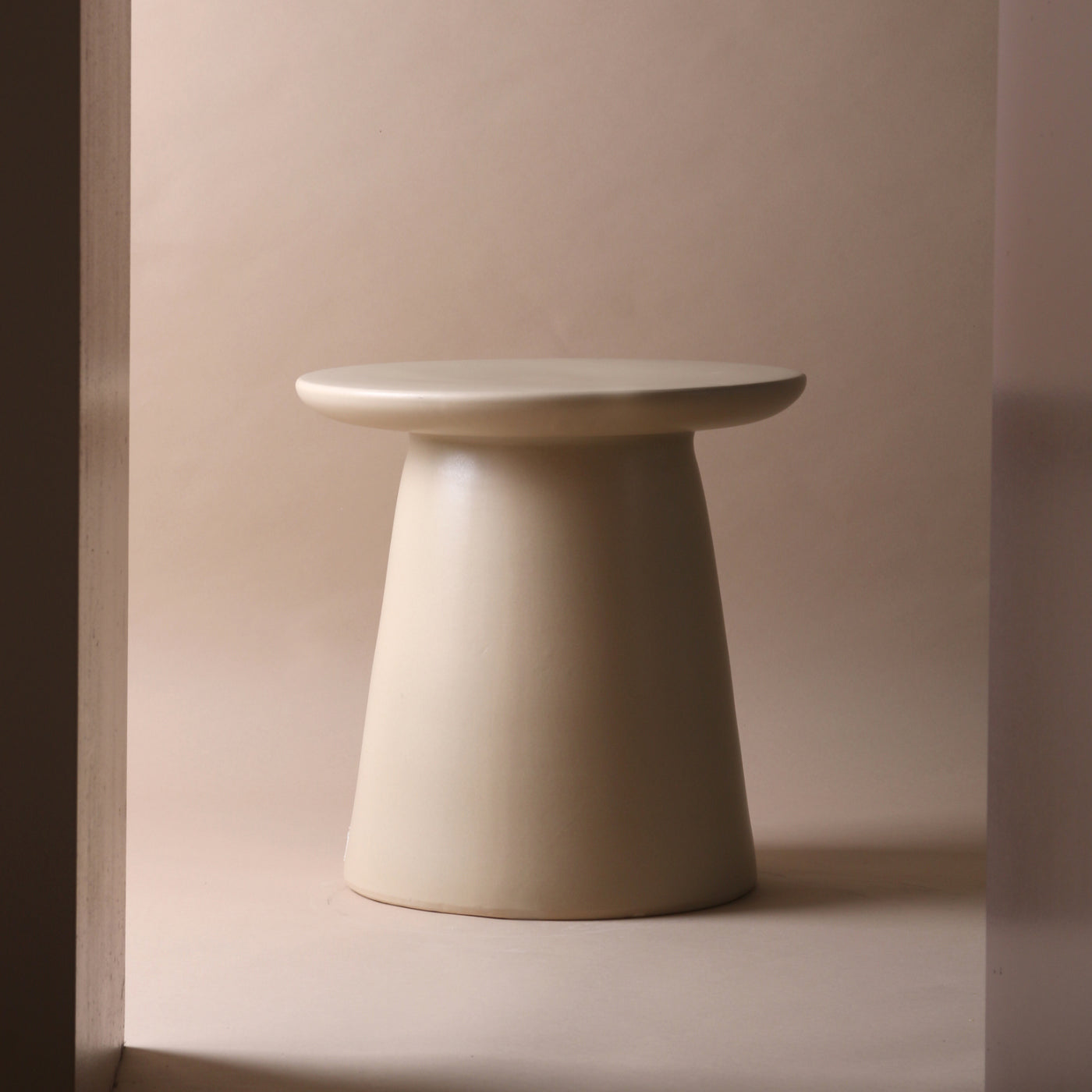 earthenware side table