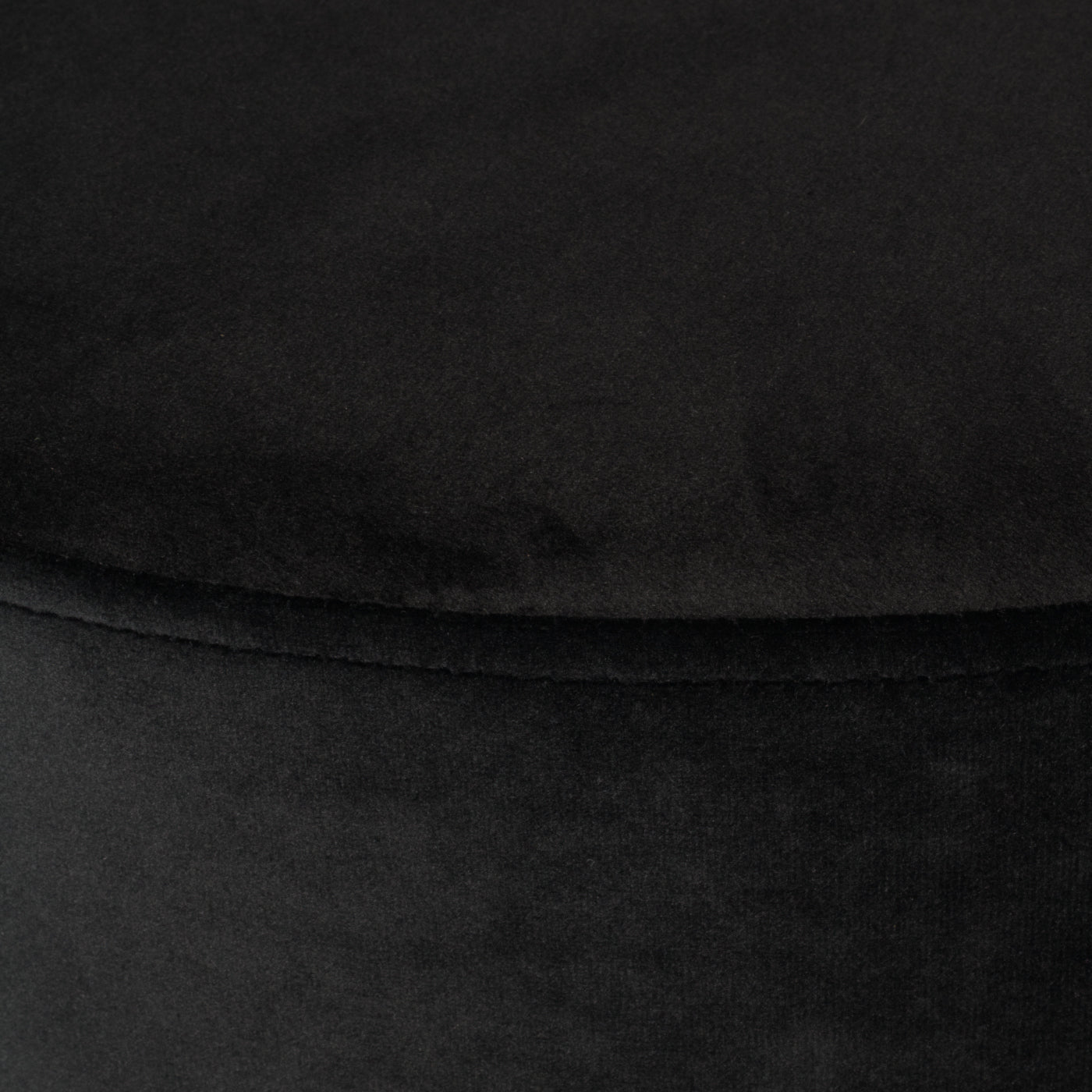 Black velvet footstool