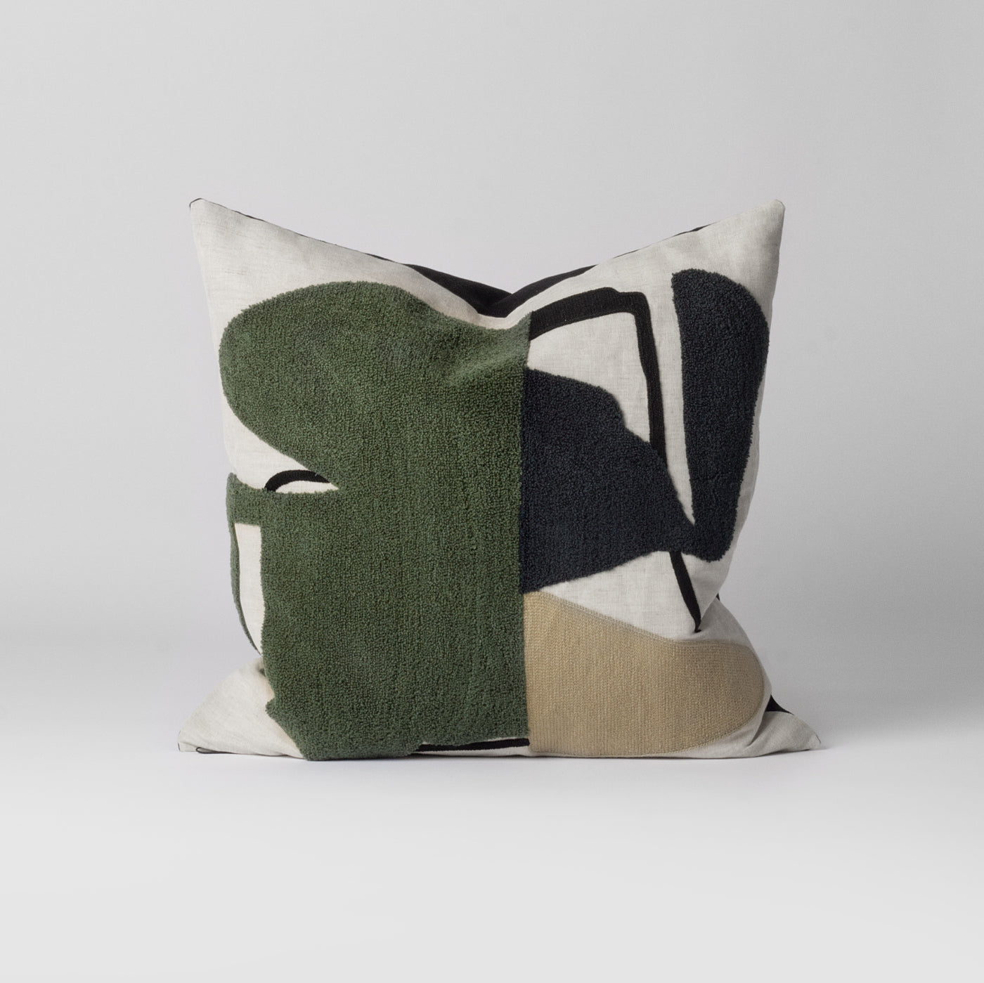 green abstract cushion