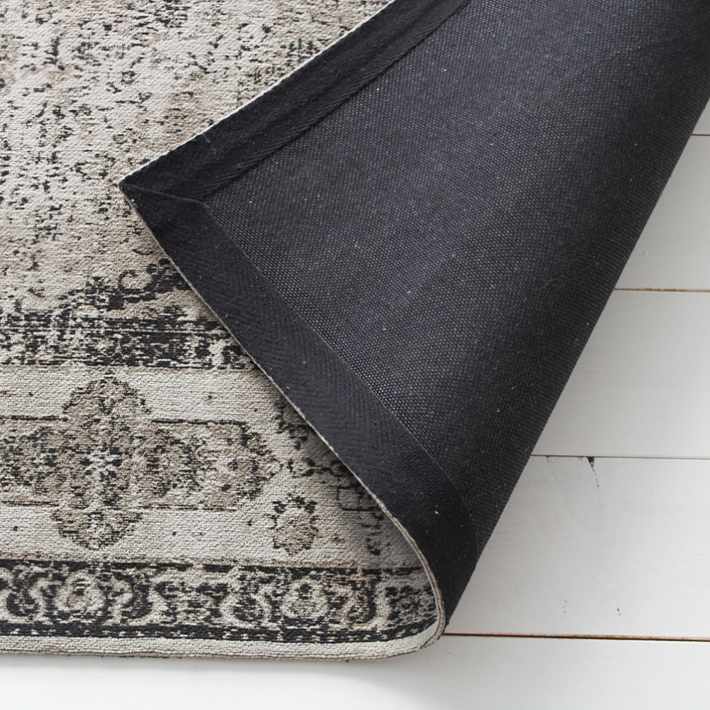 Faded Vintage Area Rug Grey 240cm x 160cm