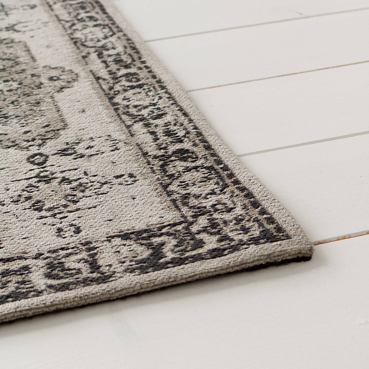 Faded Vintage Area Rug Grey 240cm x 160cm