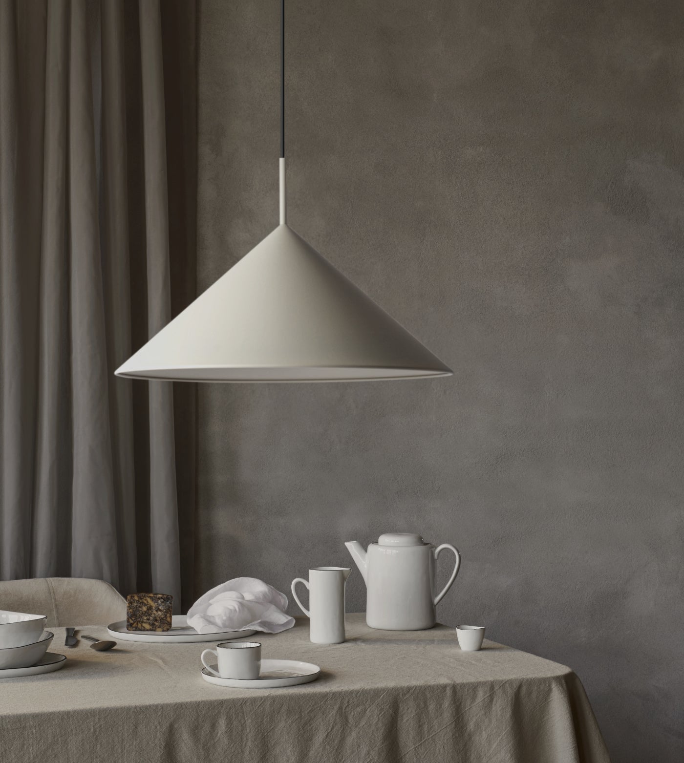 Grey triangle pendant light