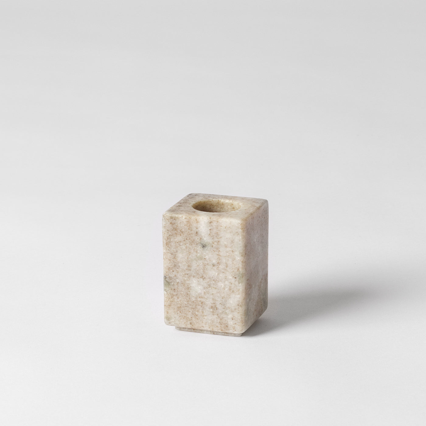 Grey marble candle stick holder