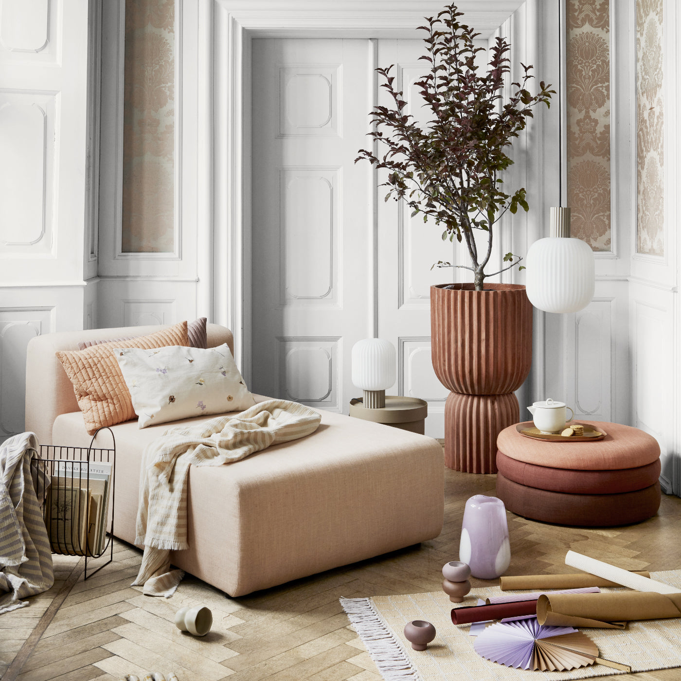 Large frosted pendant light