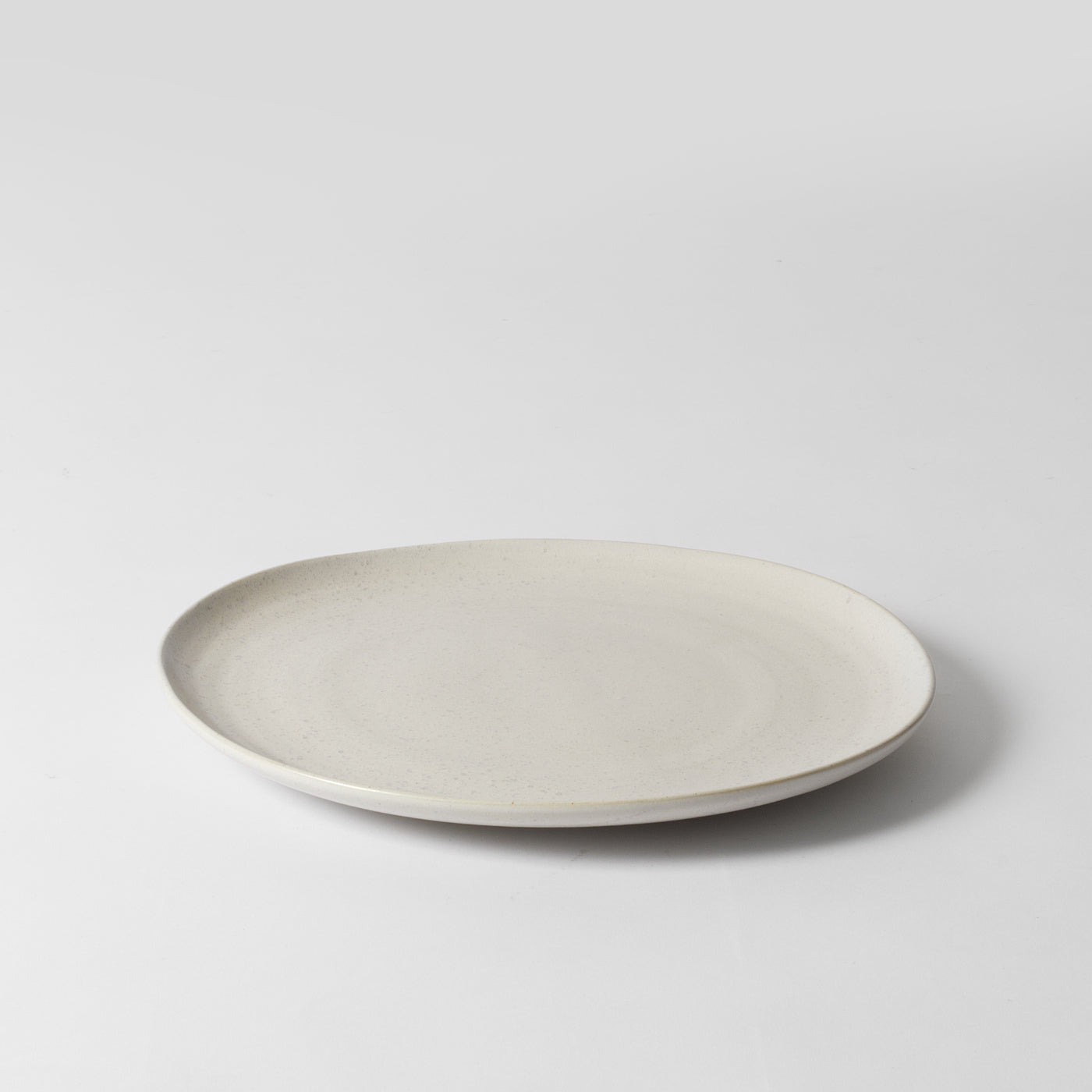 White speckled dinner plate