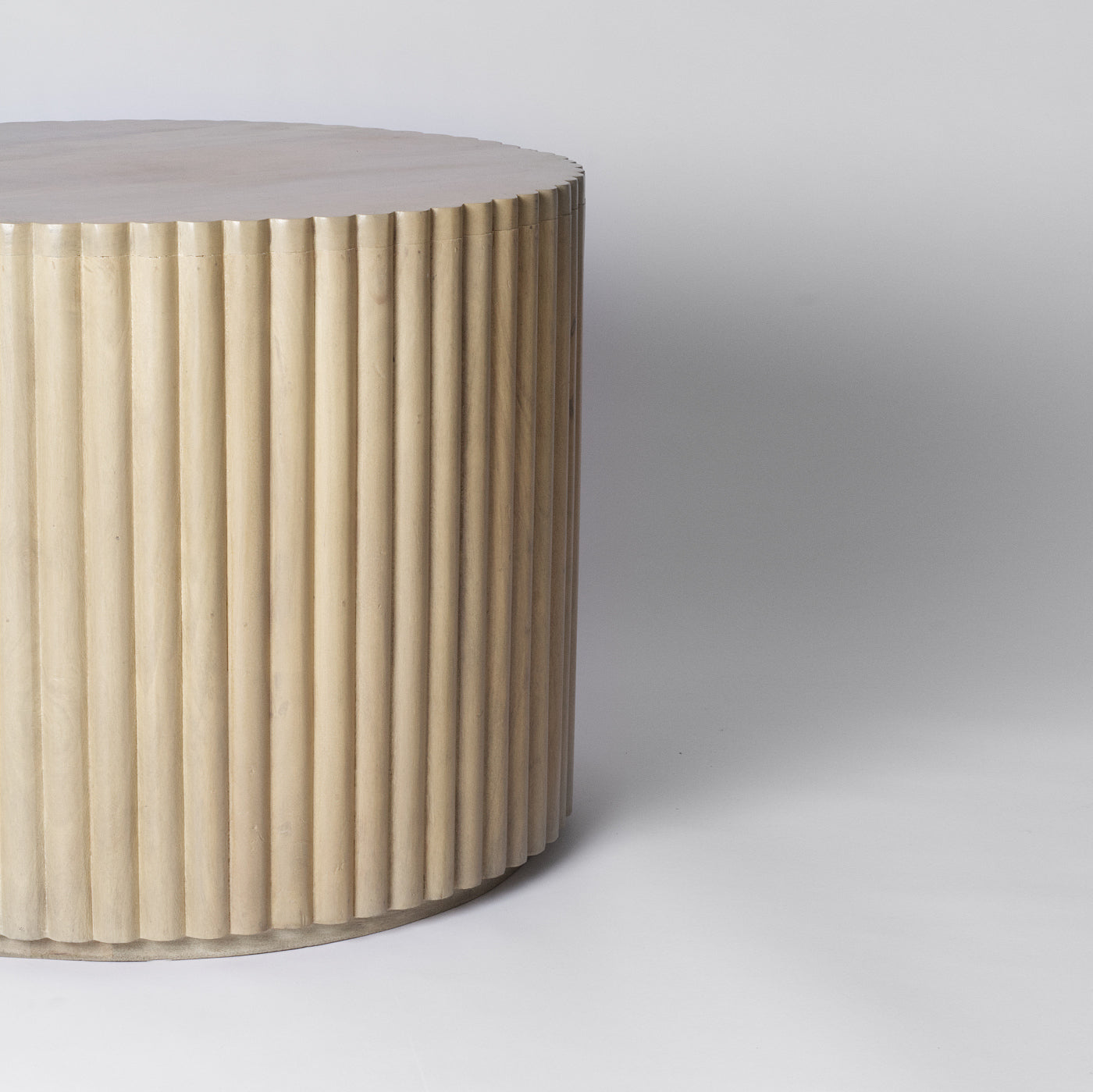 Round Ribbed Coffee Table