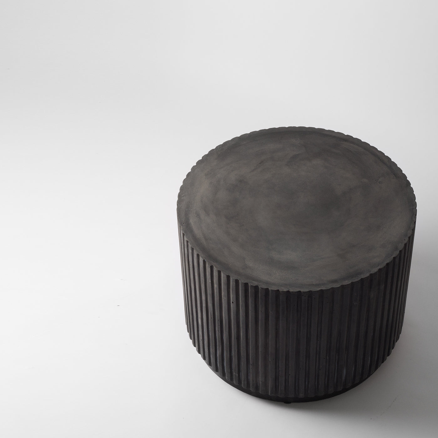 Scalloped Grey Side Table