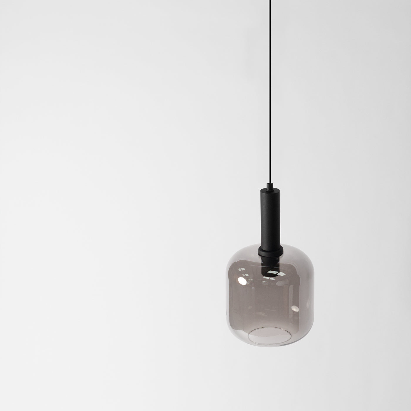 smoke glass pendant light