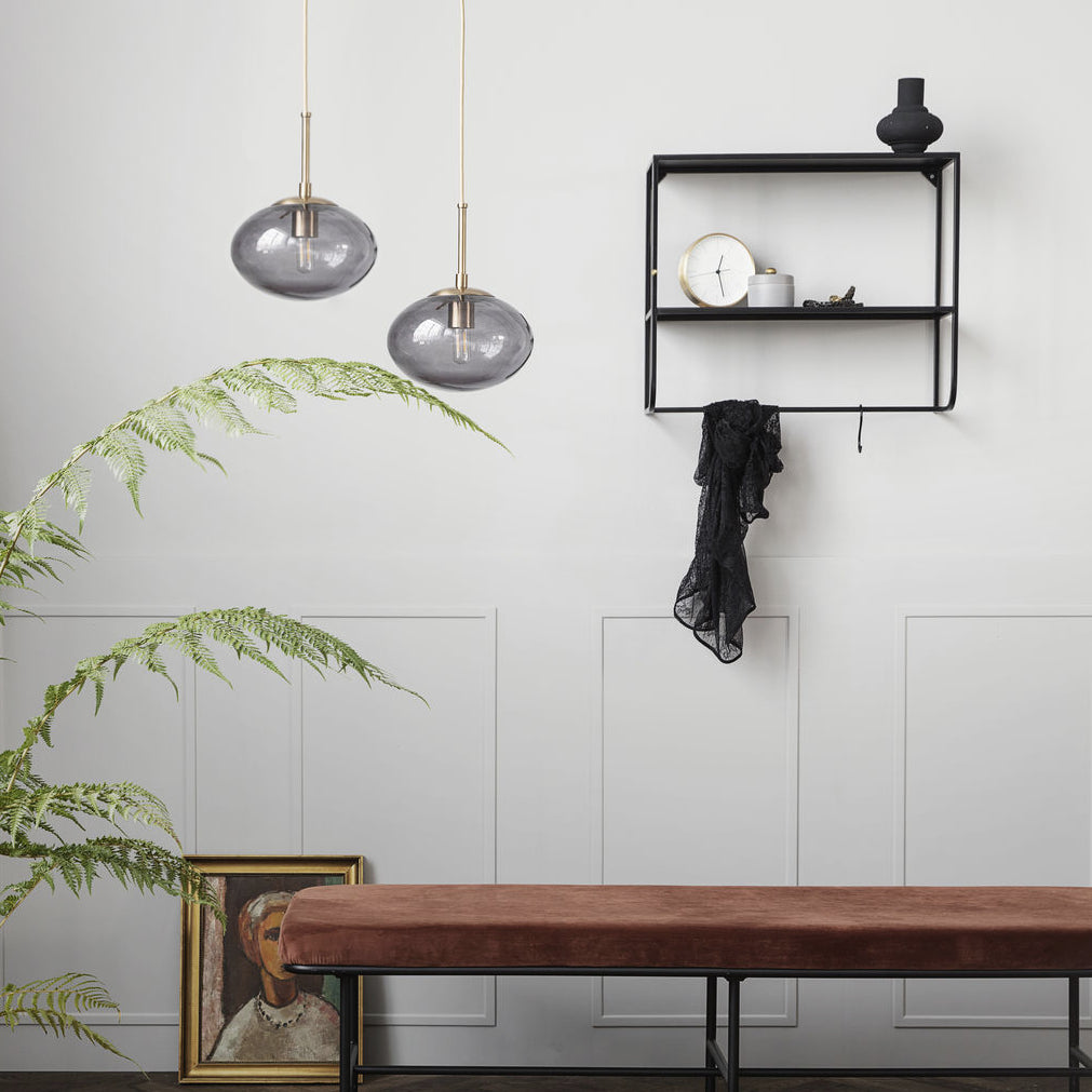 Small smoked glass pendants lights