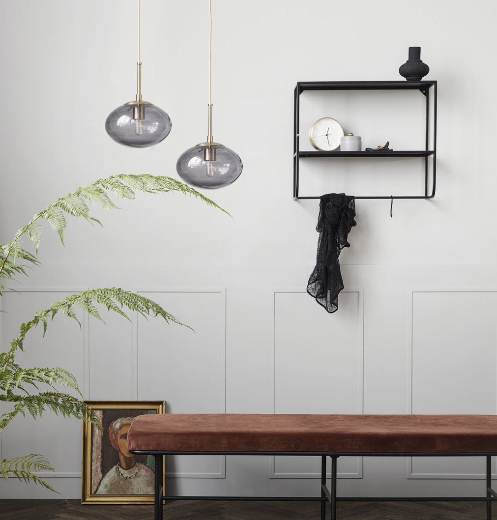 Small smoked glass pendants lights