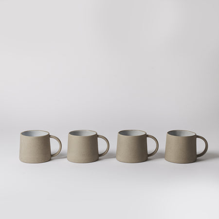 Stoneware Coffee Mugs, Cream