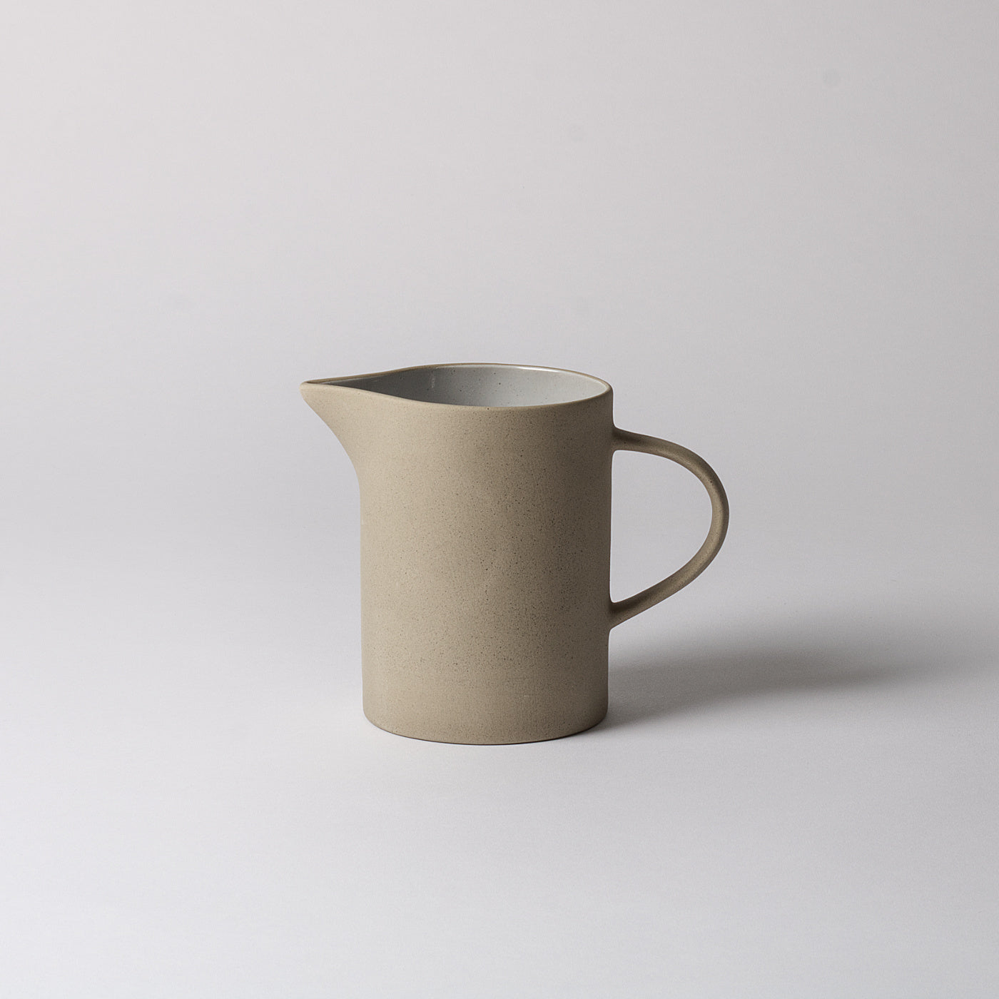 Cream Stoneware Pitcher