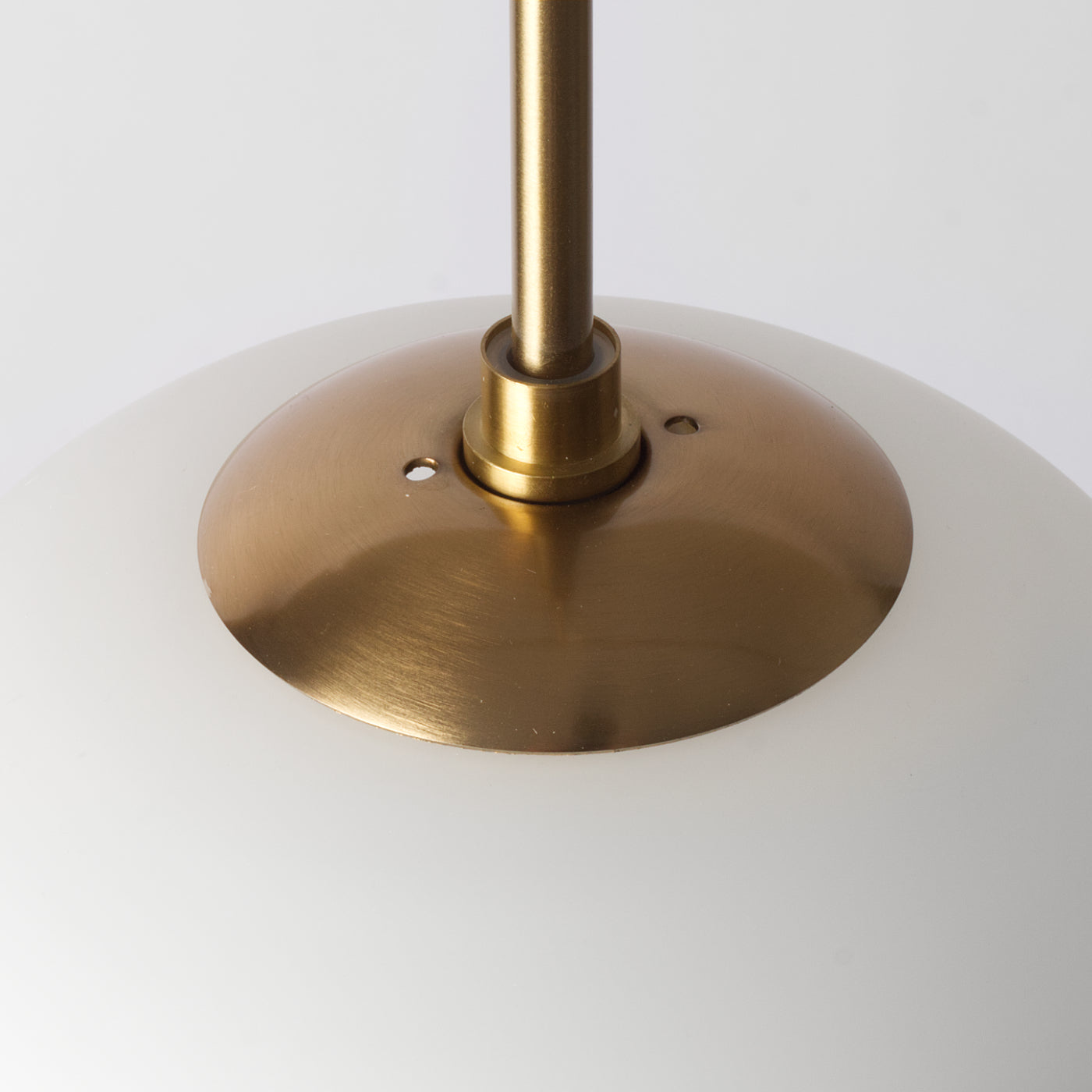 White glass globe pendant light