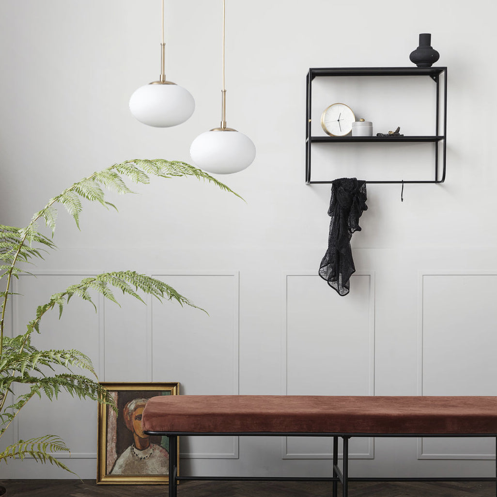 small white glass pendant lights