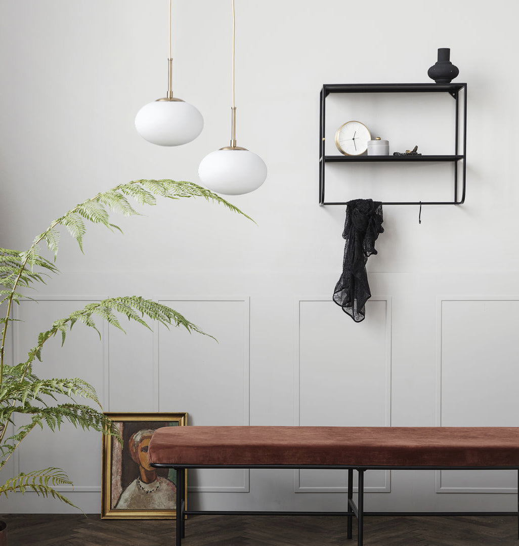 small white glass pendant lights