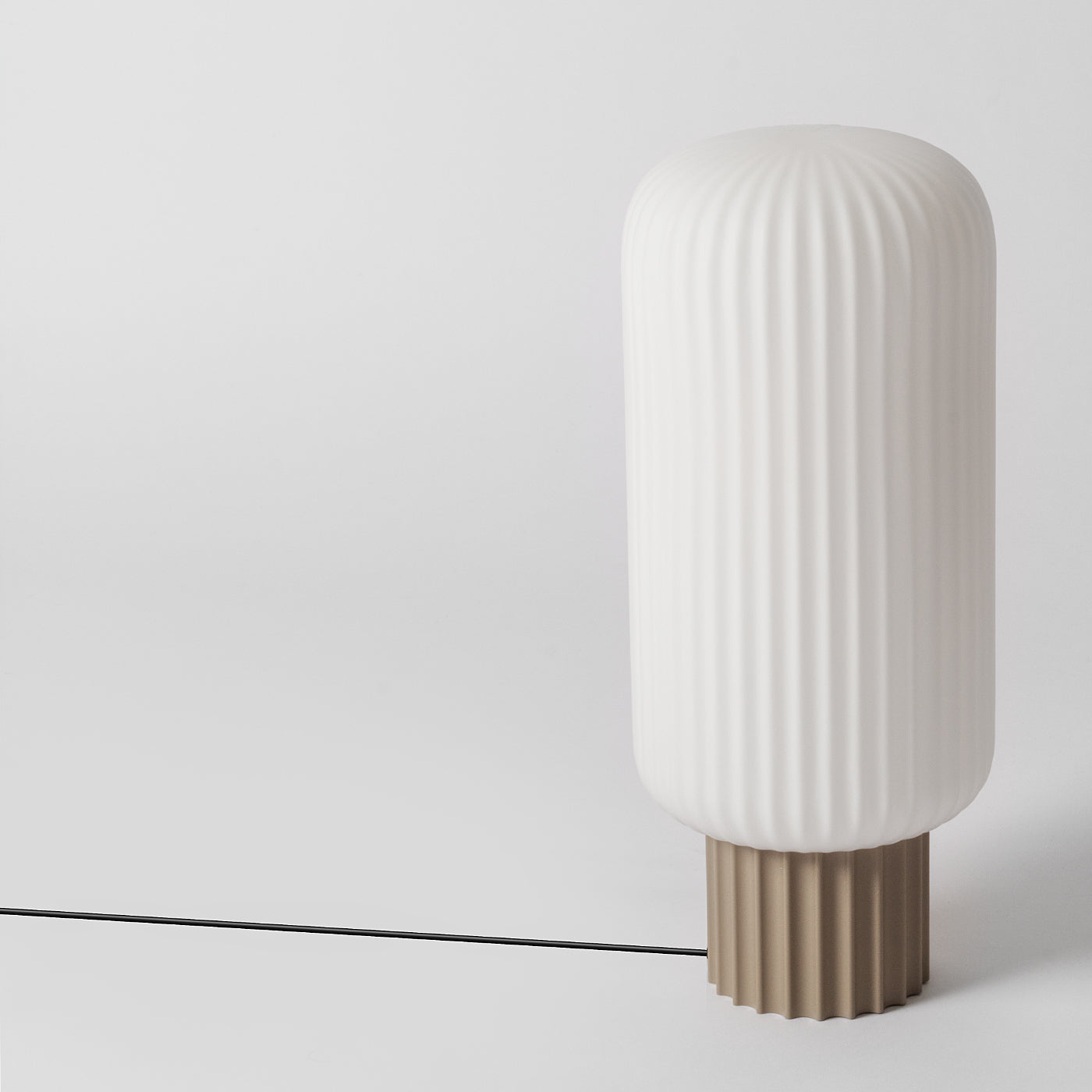 White Glass Table Lamp