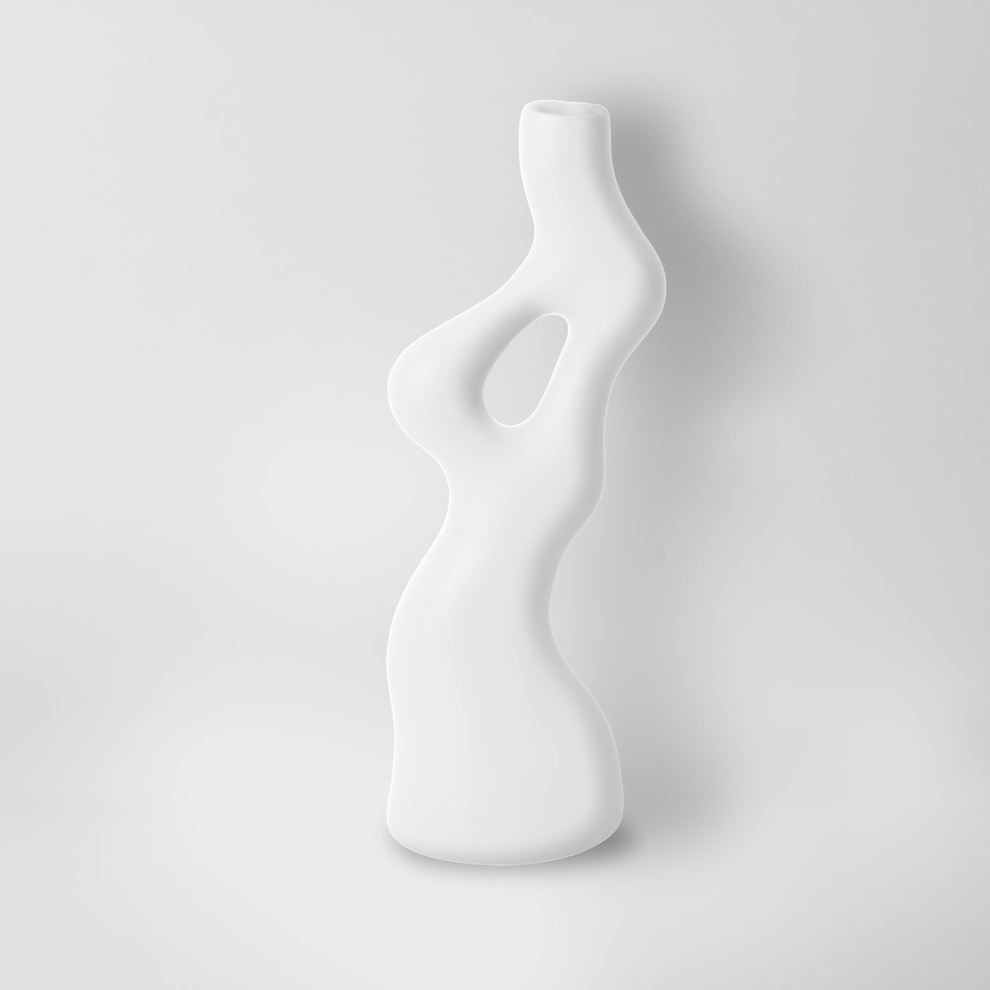 White Organic Candle Holder