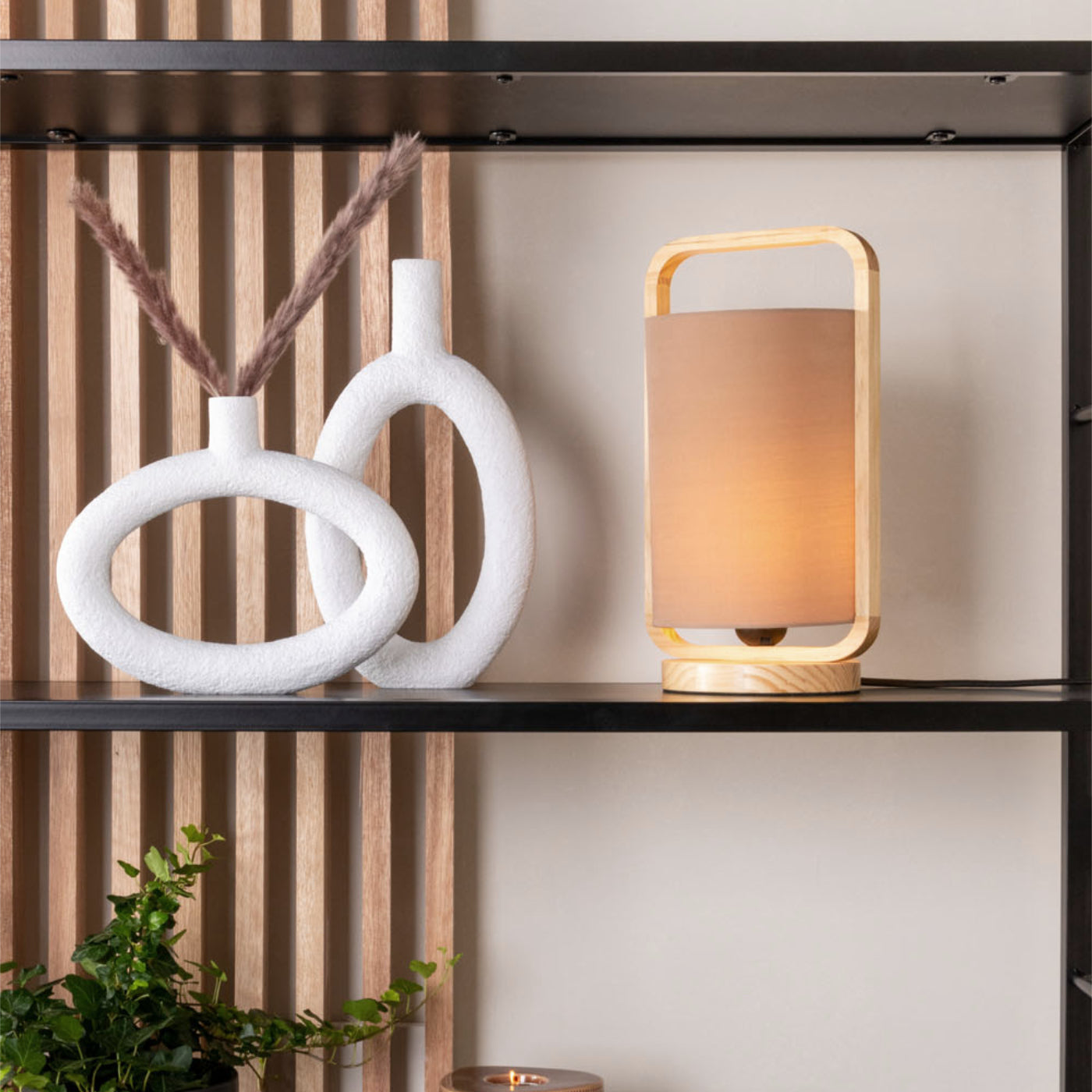 White Oval Candle Holder