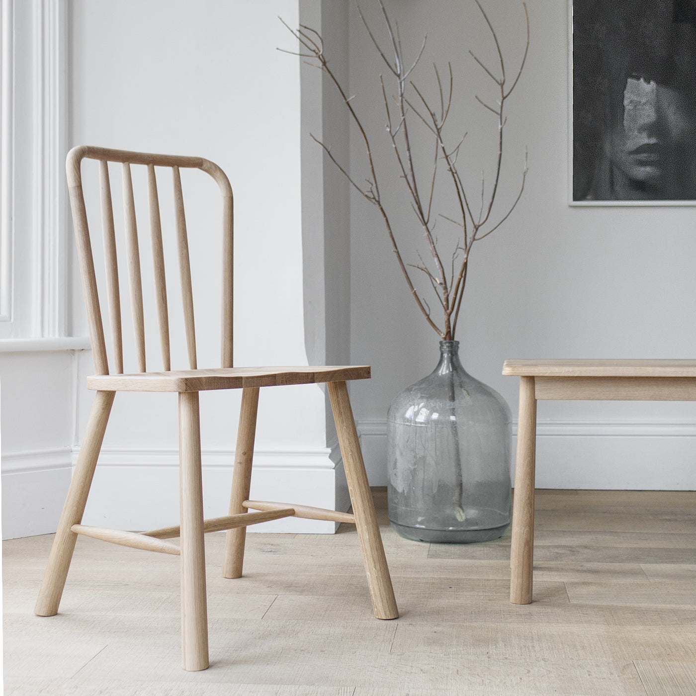 oak Scandi dining chair